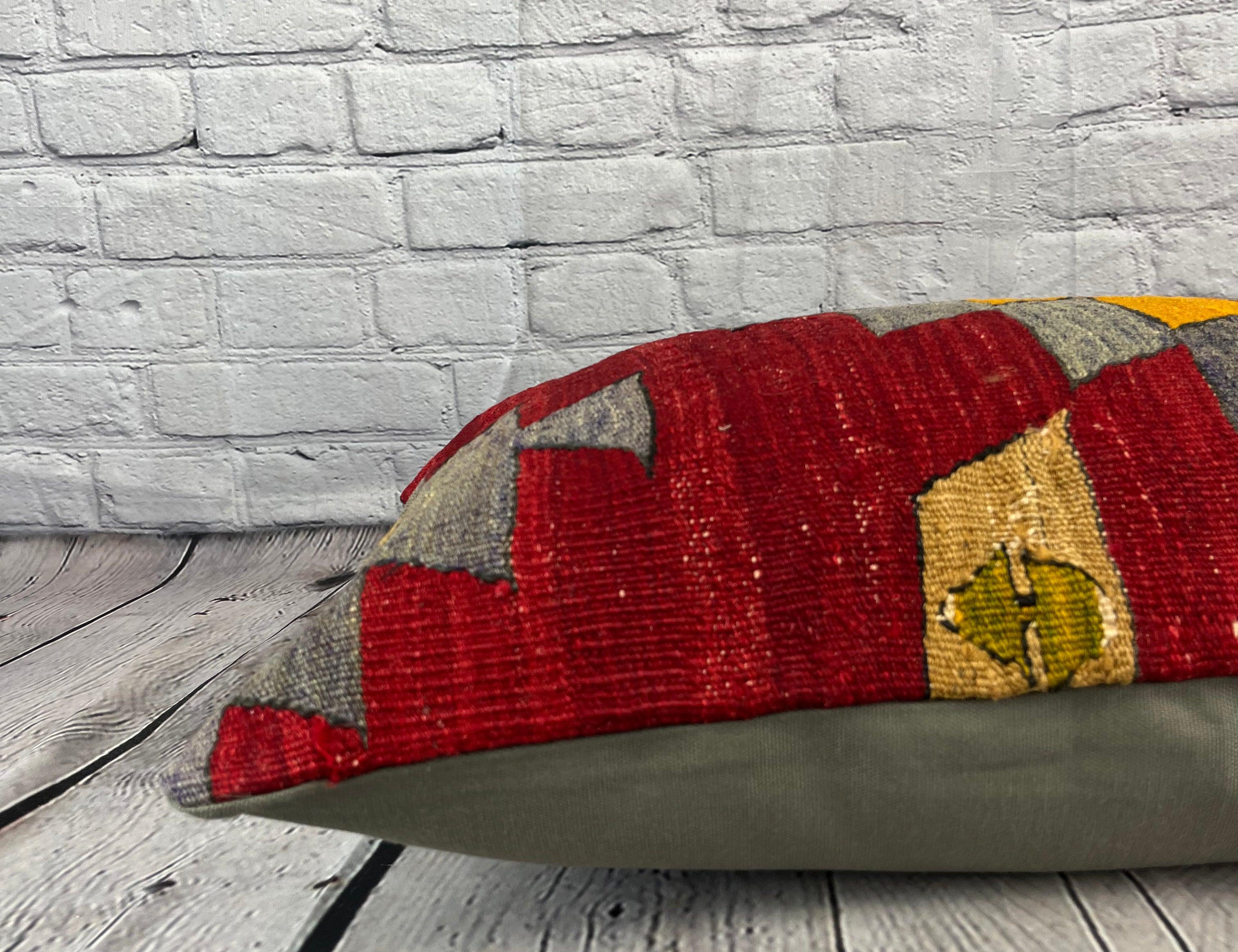 16 x 24 Kilim Pillow Turkish Anatolian Whispers Pillow Cushion Cover #6880 In New Condition For Sale In Houston, TX