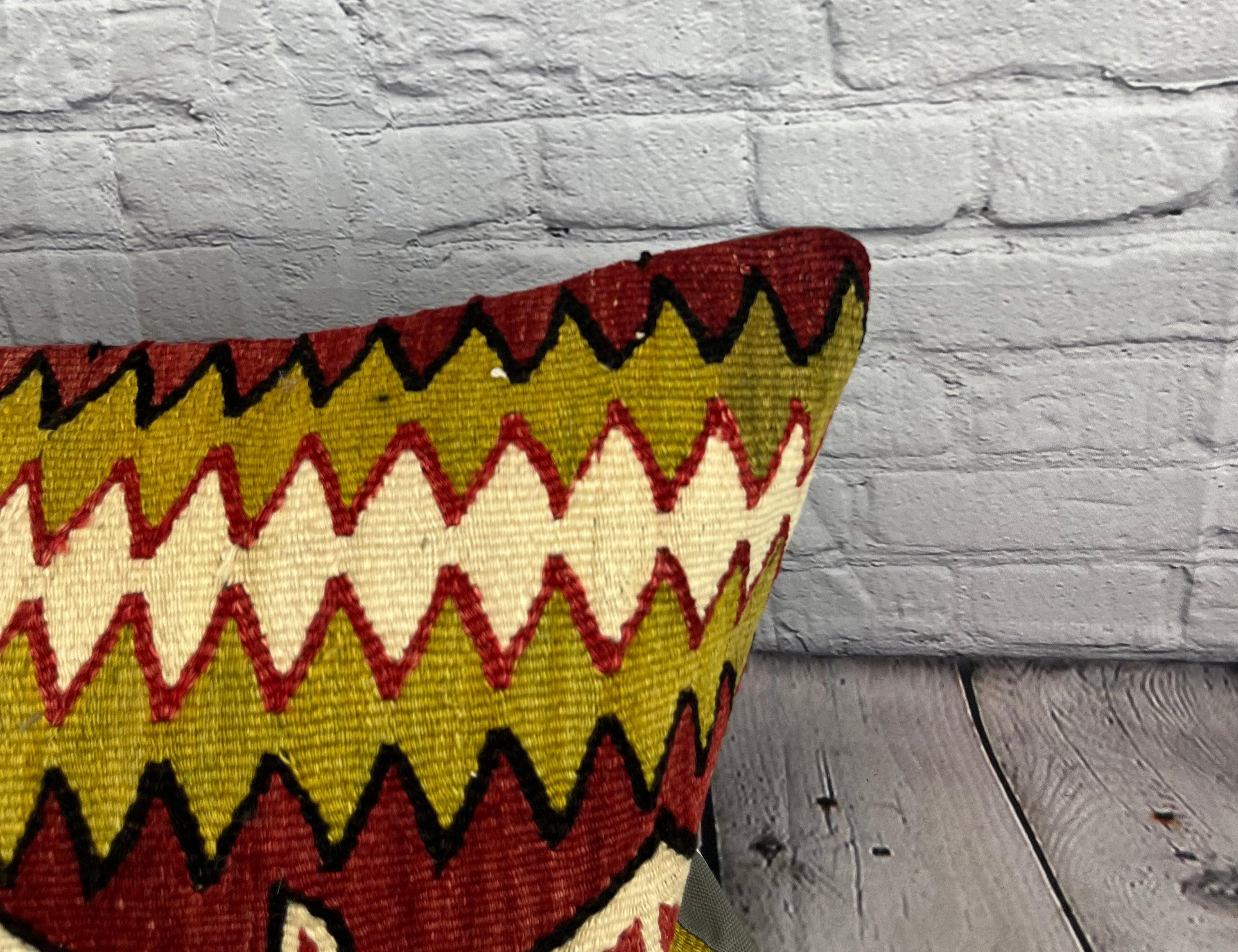 16 x 24 Cojín Kilim Cojín Turco Bizantino Oasis Funda de Cojín #6852 Anudado a mano en venta
