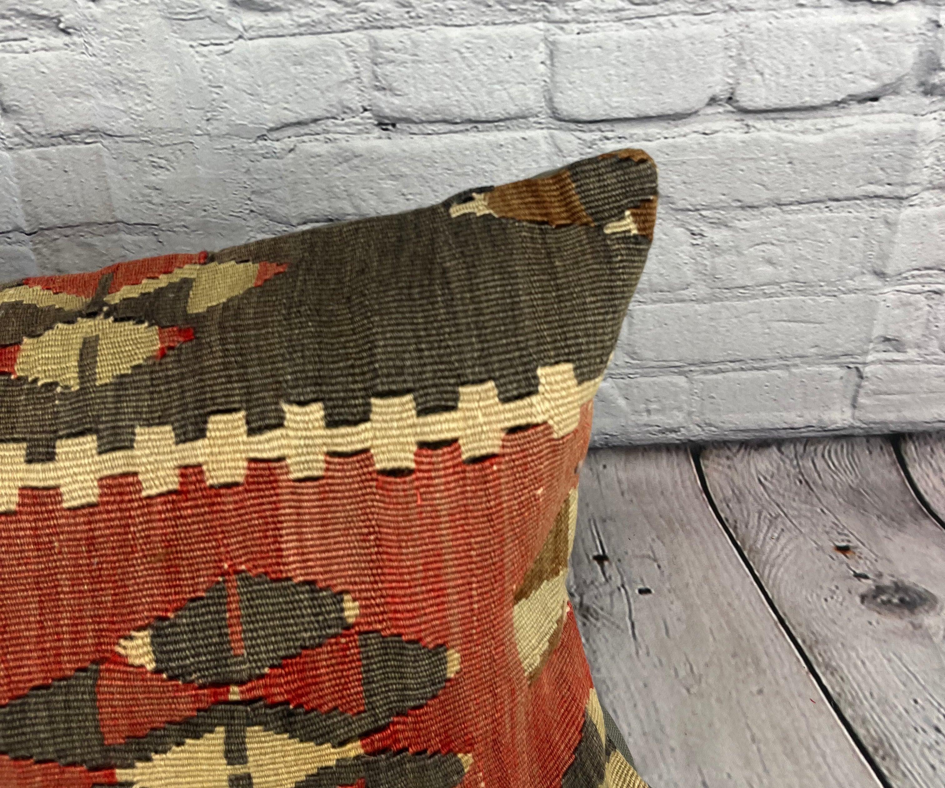 16 x 24 Cojín Kilim Cojín Turco Almohada Brisa del Egeo Funda de Cojín #6922 Anudado a mano