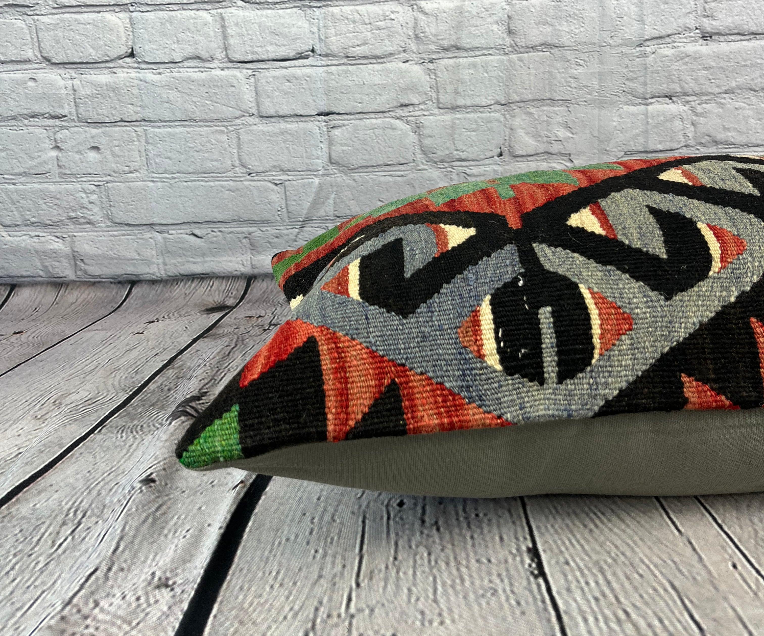 16 x 24 Cuscino Kilim Cuscino Turco Cuscino Egeo Fuga Cuscino Copri Cuscino #6890 In condizioni Nuovo in vendita a Houston, TX