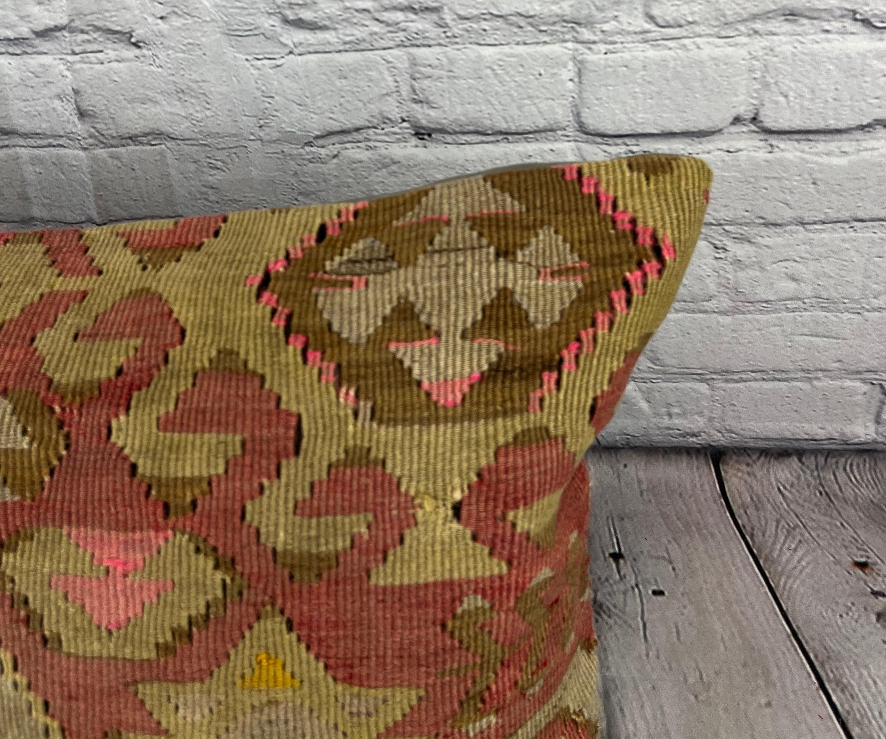 16 x 24 Cojín Kilim Cojín Turco Cojín Belleza Bizantina Funda Cojín #6841 Anudado a mano en venta