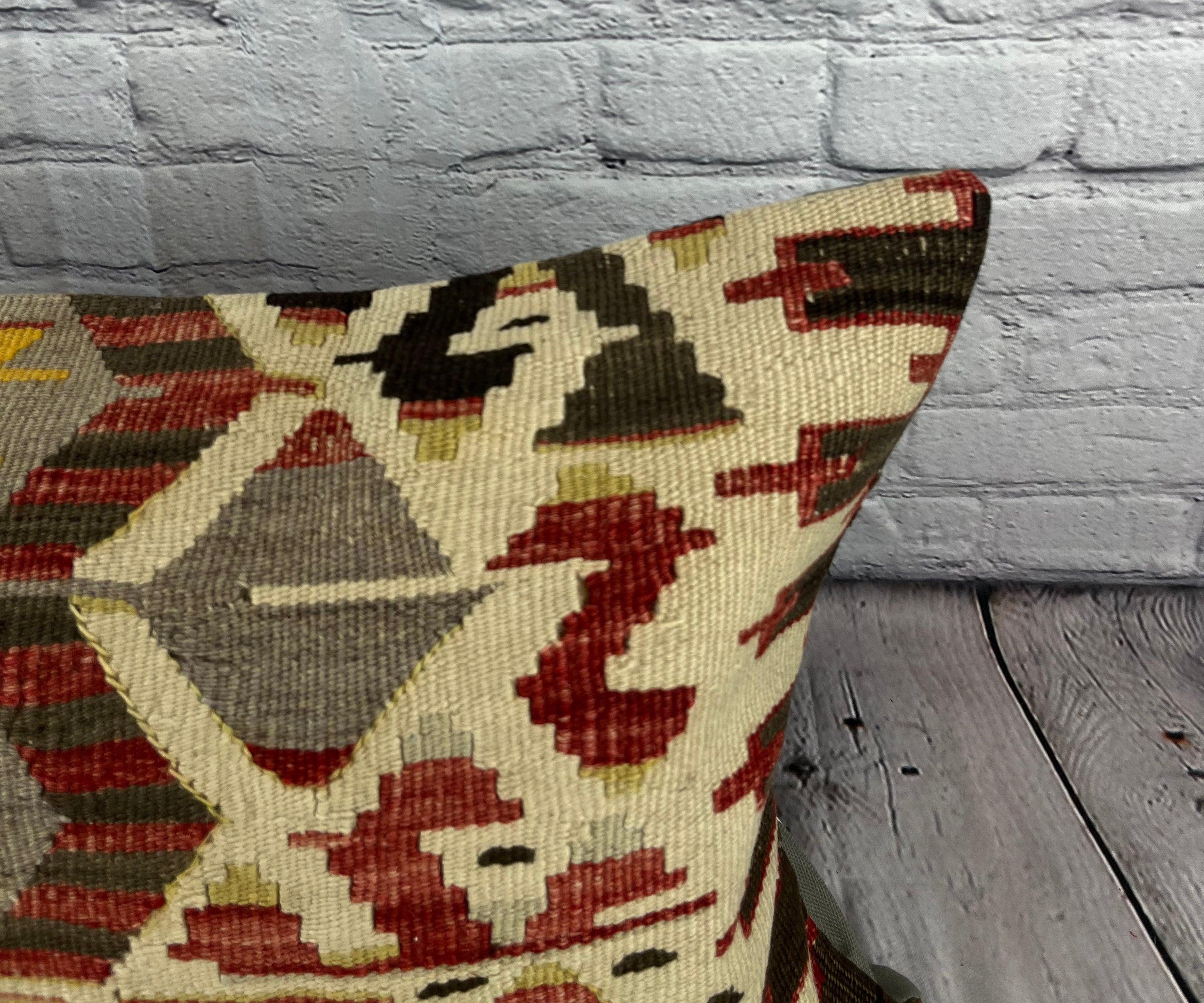 16 x 24 Kilim Kissen Türkisches Kissen Byzantinische Schönheit Kissen Kissenbezug #6913 (Handgeknüpft) im Angebot