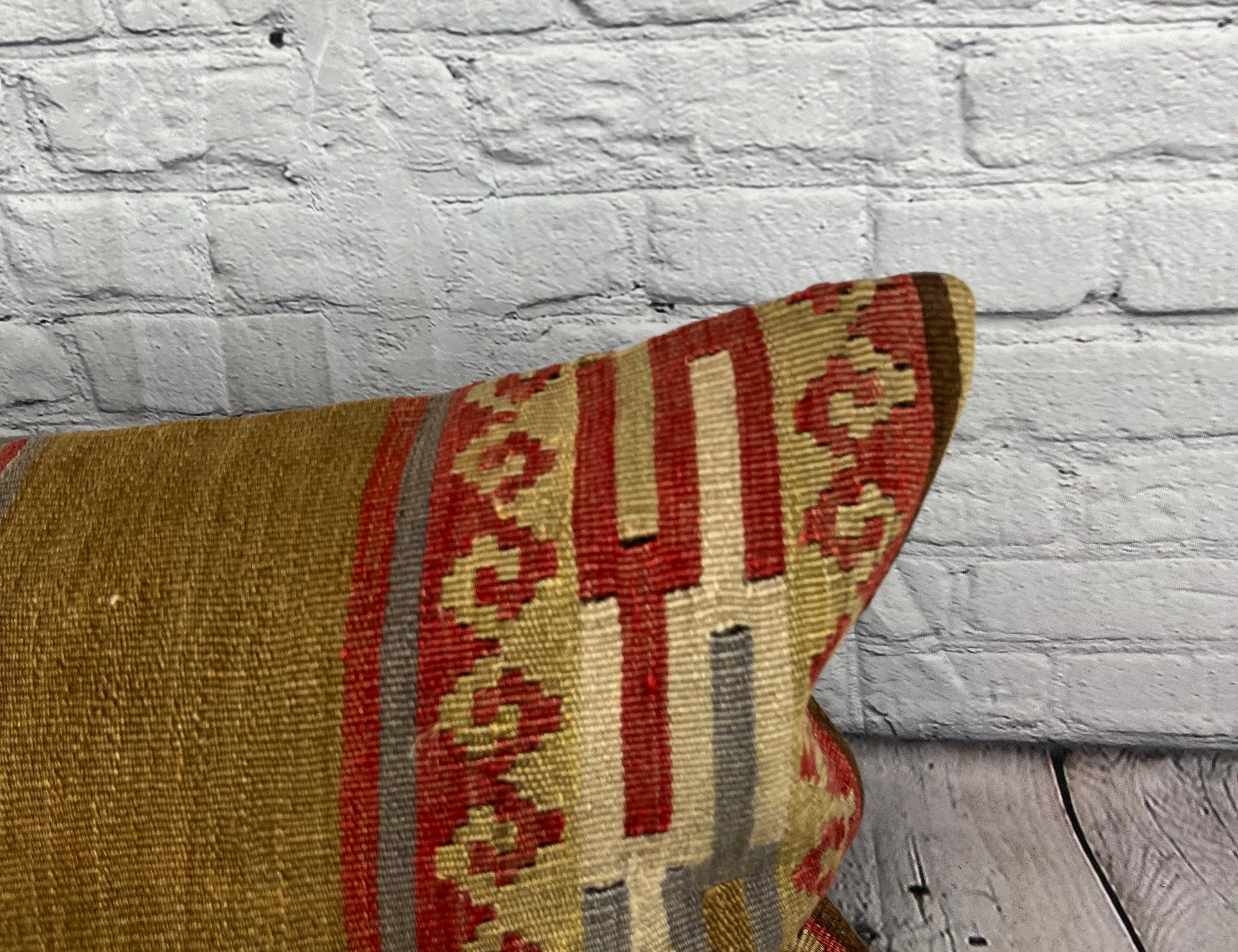 16 x 24 Cojín Kilim Cojín Turco Huerto Oasis Funda de Cojín #6842 Anudado a mano en venta