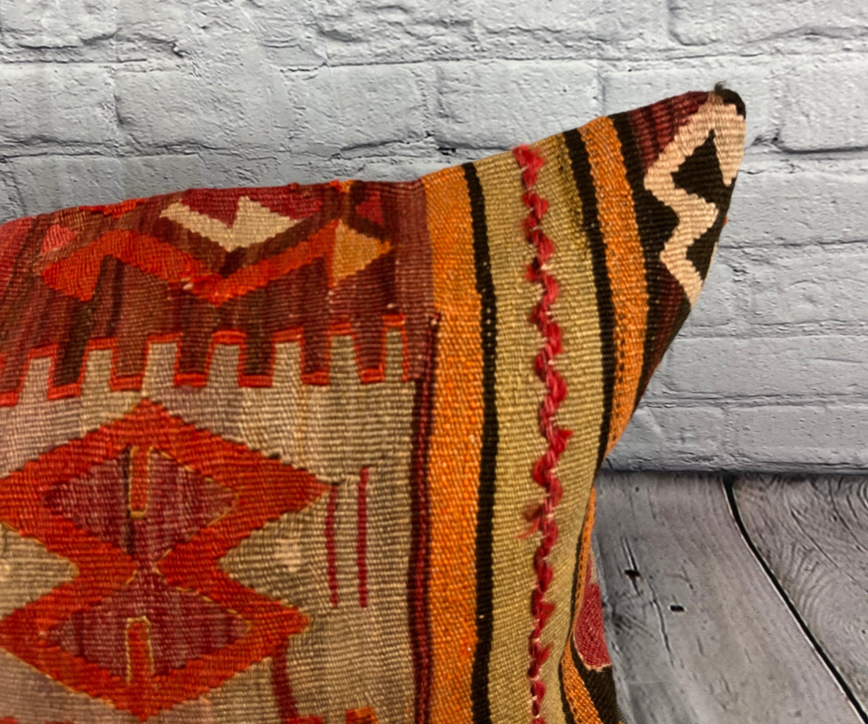 16 x 24 Cojín Kilim Cojín Turco Otomano Opulencia Cojín Funda Cojín #6936 Anudado a mano