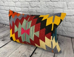 16 x 24 Kilim Pillow Turkish Route Symphony Pillow Cushion Cover #6882