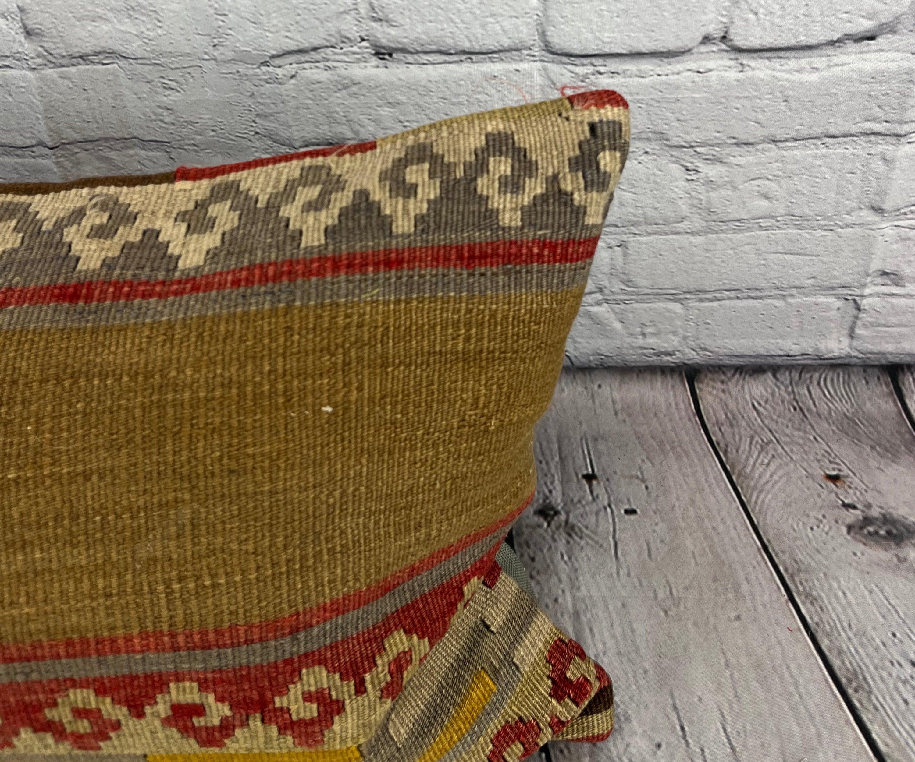 16 x 24 Cojín Turco Kilim Crepúsculo Capadocio Funda de Cojín #6931 Anudado a mano