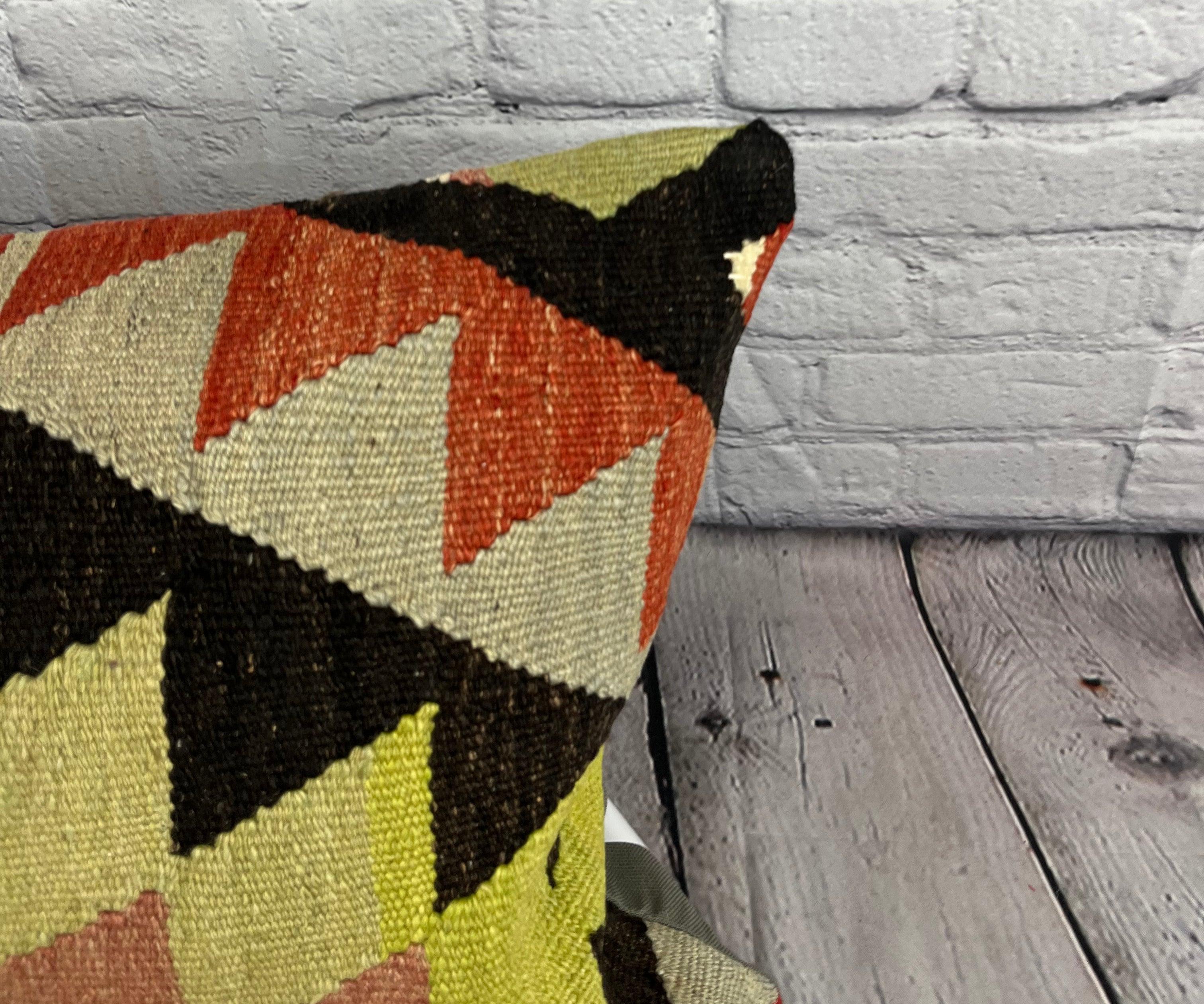 16 x 24 Cojín Turco Kilim Sultanato Serenidad Funda de Cojín #6930 Anudado a mano en venta