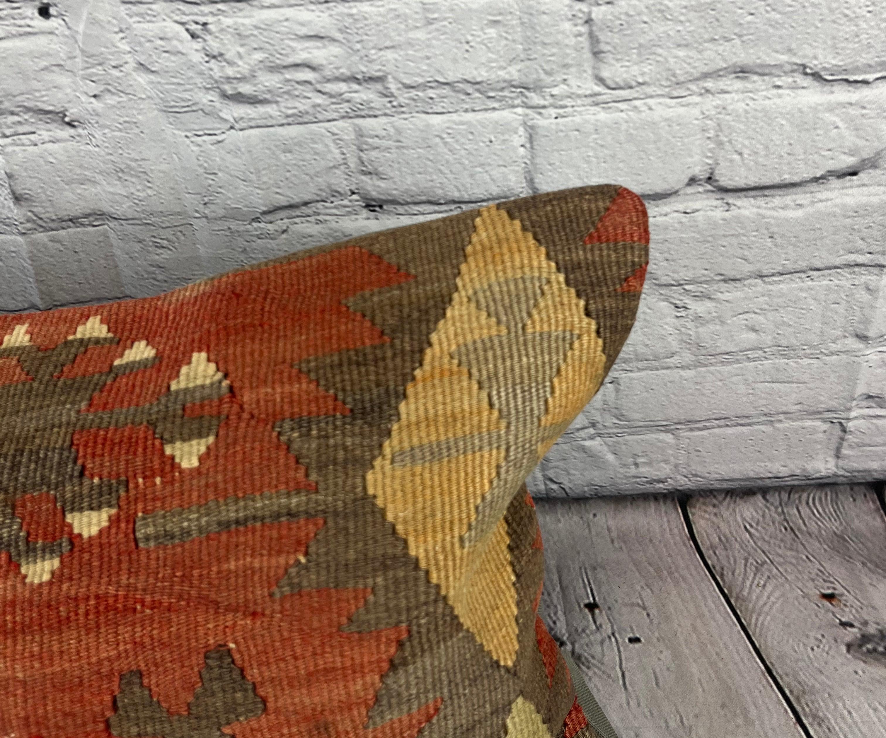 Annodato a mano 16 x 24 Cuscino Kilim Turco Tesoro del Sultano Cuscino Copricuscino #6914 in vendita