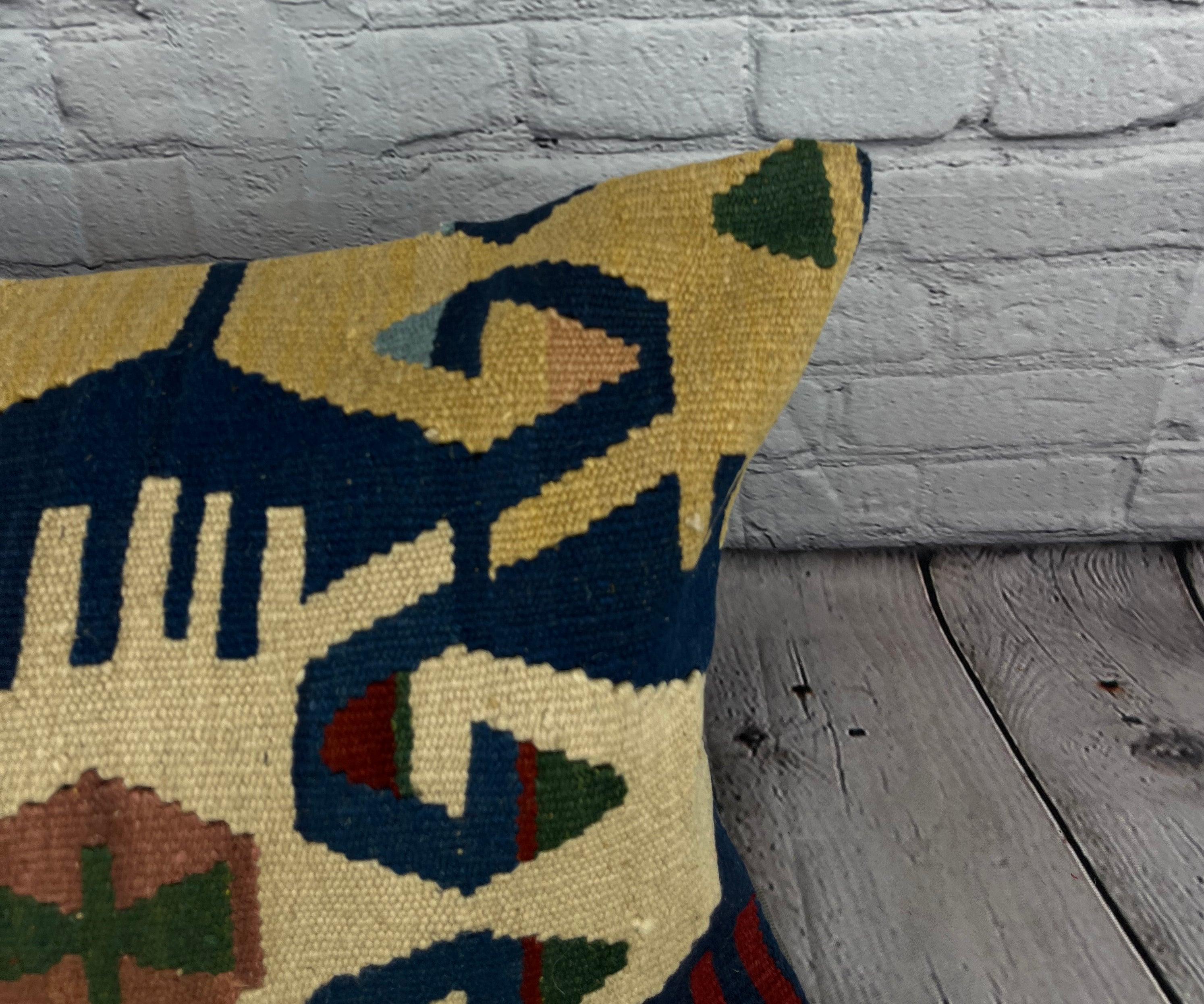 Turc Coussin de coussin turc 16 x 24 Kilim turc Coffee Break Couvercle n°6943 en vente