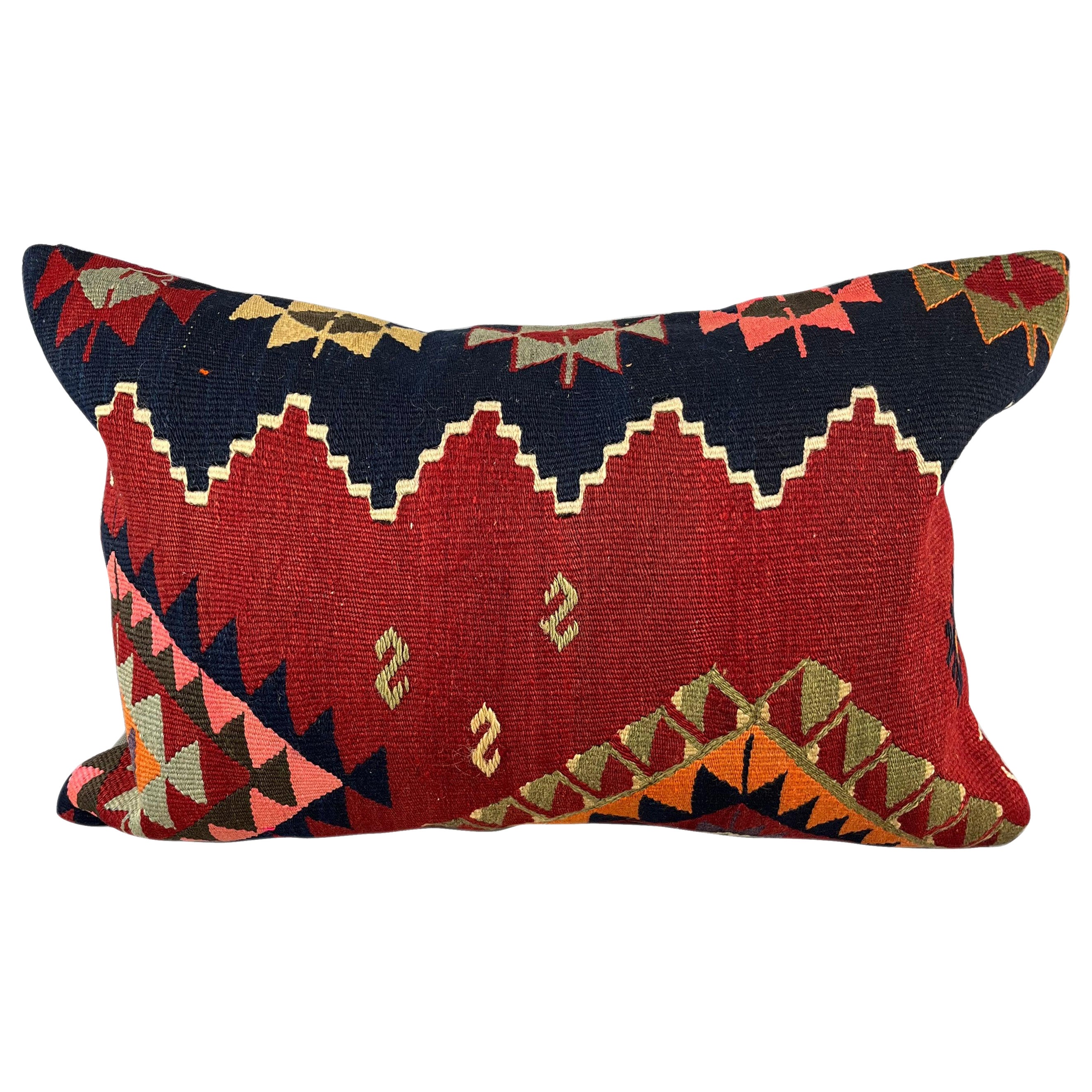 Coussin de coussin Brilliance Bazaar naturel turc Kilim 16 x 24 #6896