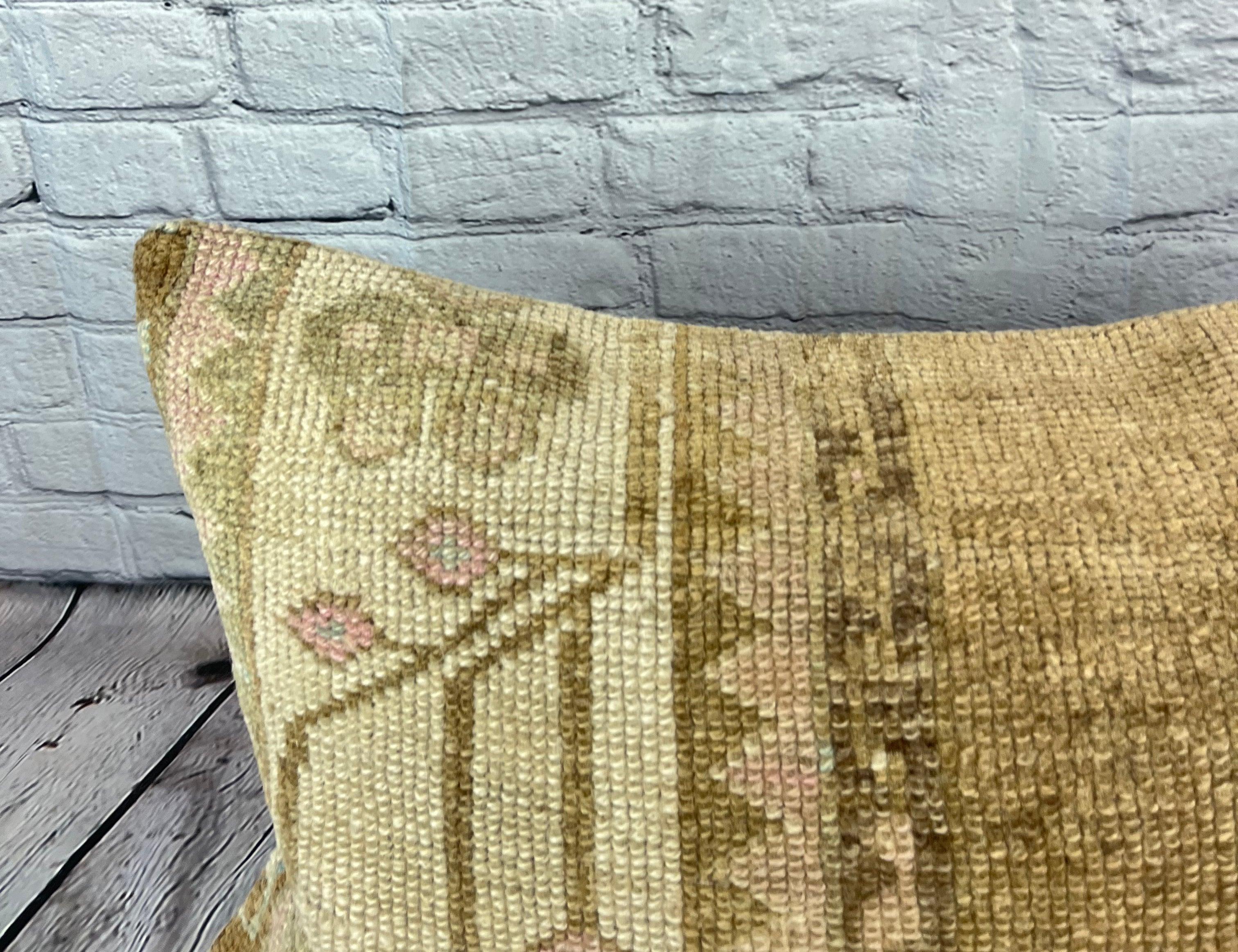 Annodato a mano 16 x 24 Cuscino Tappeto Egeo Cascata Turca Cuscino Copricuscino #7457 in vendita