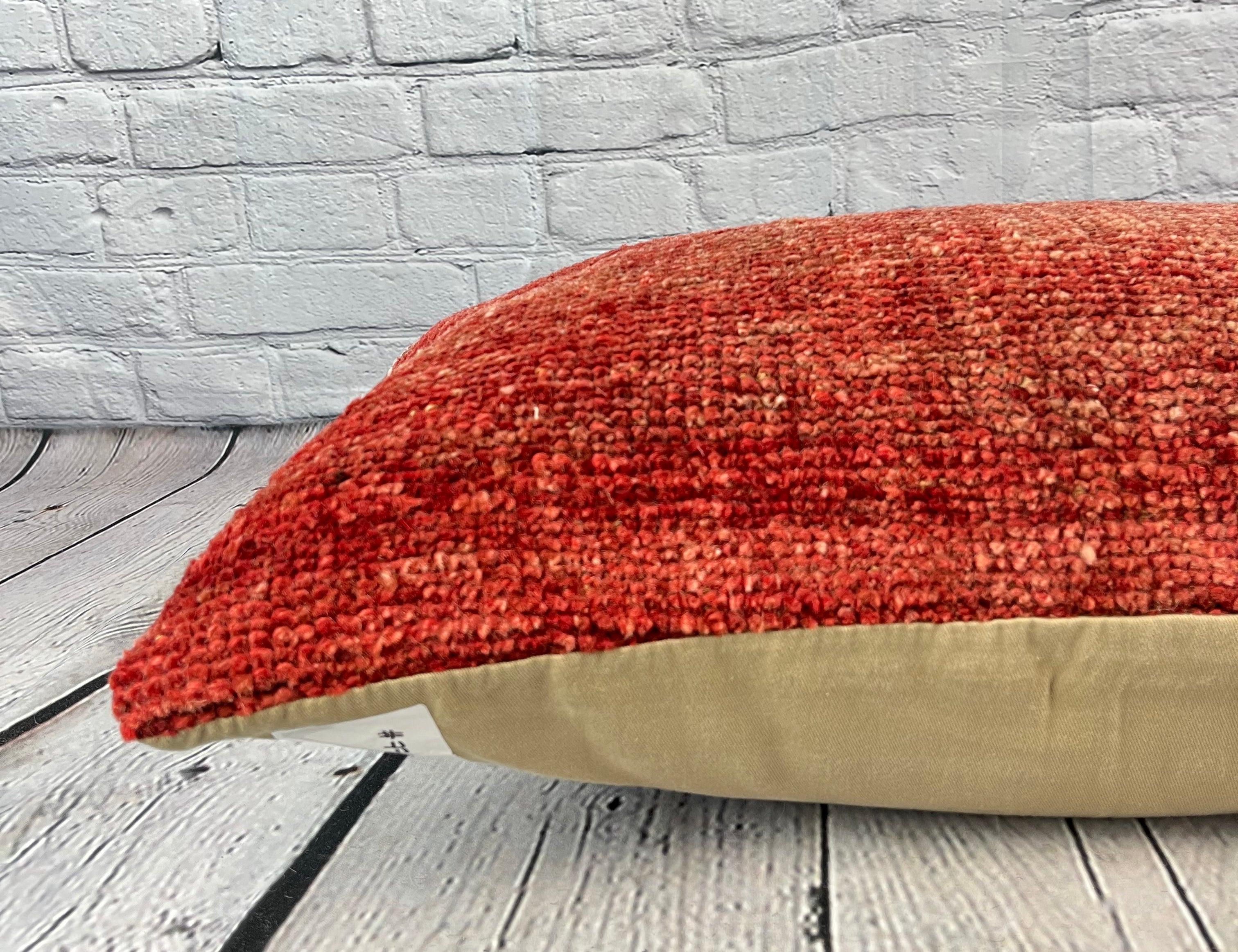 Annodato a mano 16 x 24 Cuscino Tappeto Egeo Armonia Turca Cuscino Copricuscino #7704 in vendita
