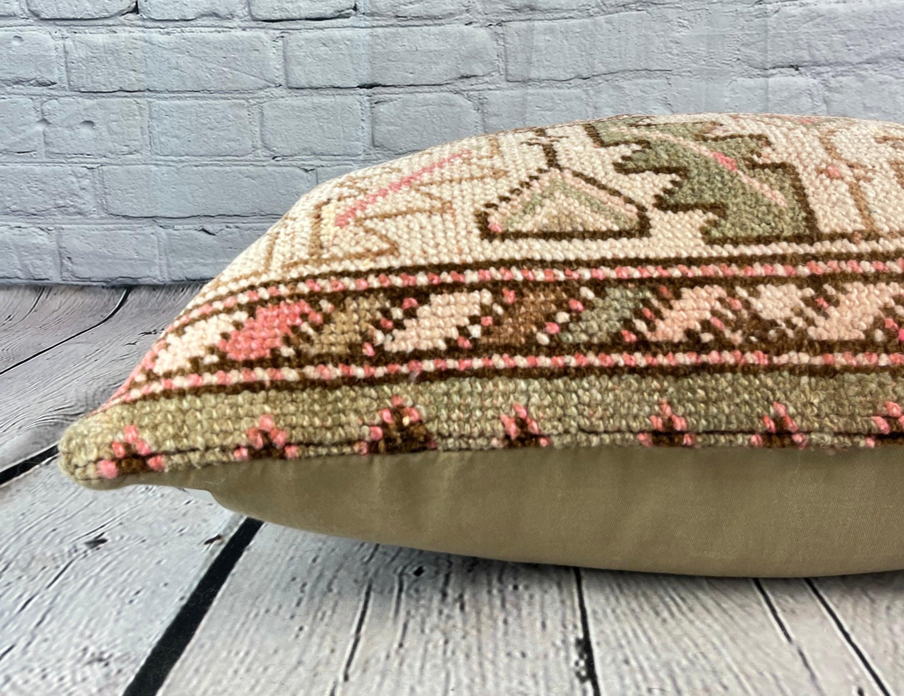 Annodato a mano 16 x 24 Cuscino Anatolian Echoes Turkish Pillow Cushion Cover #7846 in vendita
