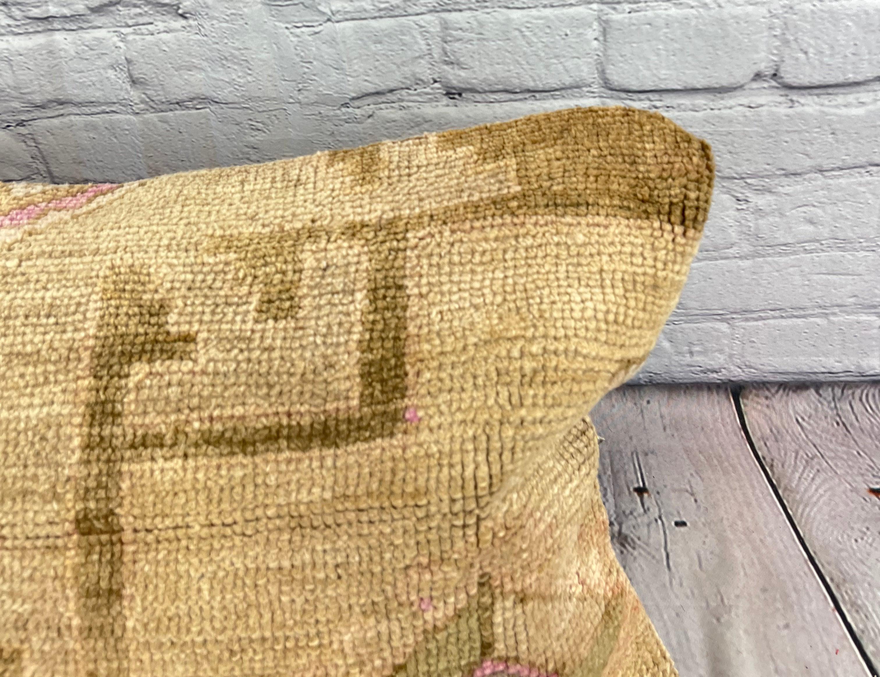 Annodato a mano 16 x 24 Cuscino Tappeto Bosporus Breeze Cuscino Turco Copricuscino #7697 in vendita