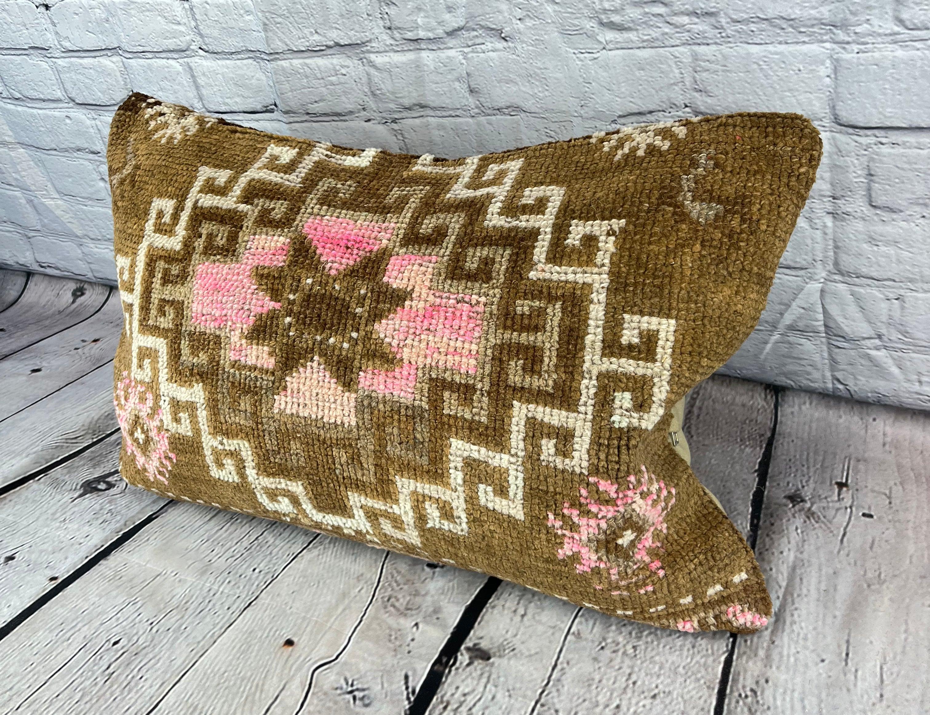 16 x 24 Rug Pillow Istanbul Luminance Turkish Pillow Cushion Cover #7840 Enhance your home decor with our Rug Pillow Turkish Rug Cushion. This exquisite pillow cover, meticulously handwoven, brings a touch of elegance and cultural heritage to any