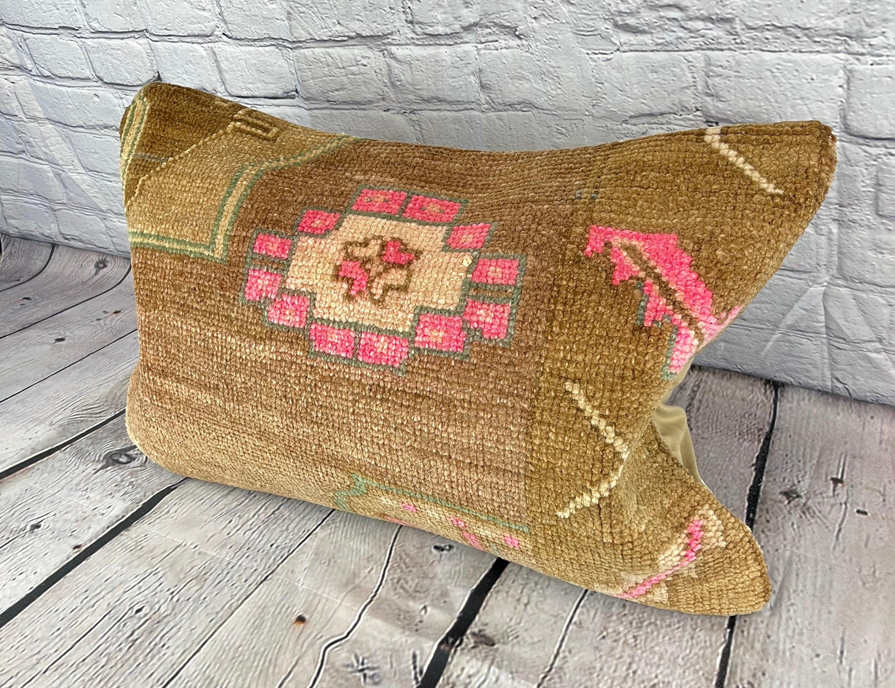 16 x 24 Rug Pillow Istanbul Melody Turkish Pillow Cushion Cover #7725 Enhance your home decor with our Rug Pillow Turkish Rug Cushion. This exquisite pillow cover, meticulously handwoven, brings a touch of elegance and cultural heritage to any