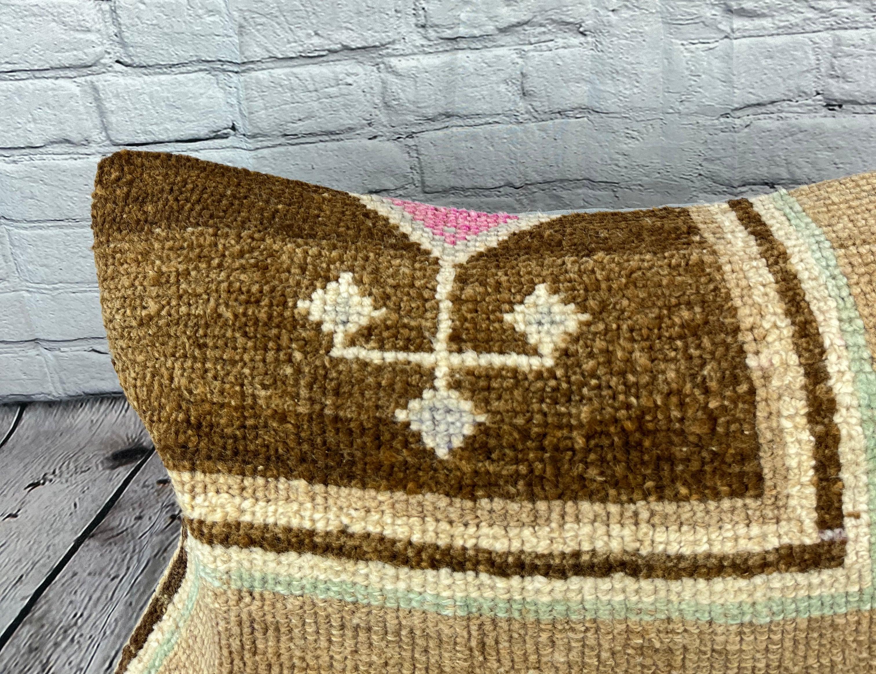 Annodato a mano 16 x 24 Cuscino Tappeto Istanbul Mistral Cuscino Turco Copricuscino #7414 in vendita