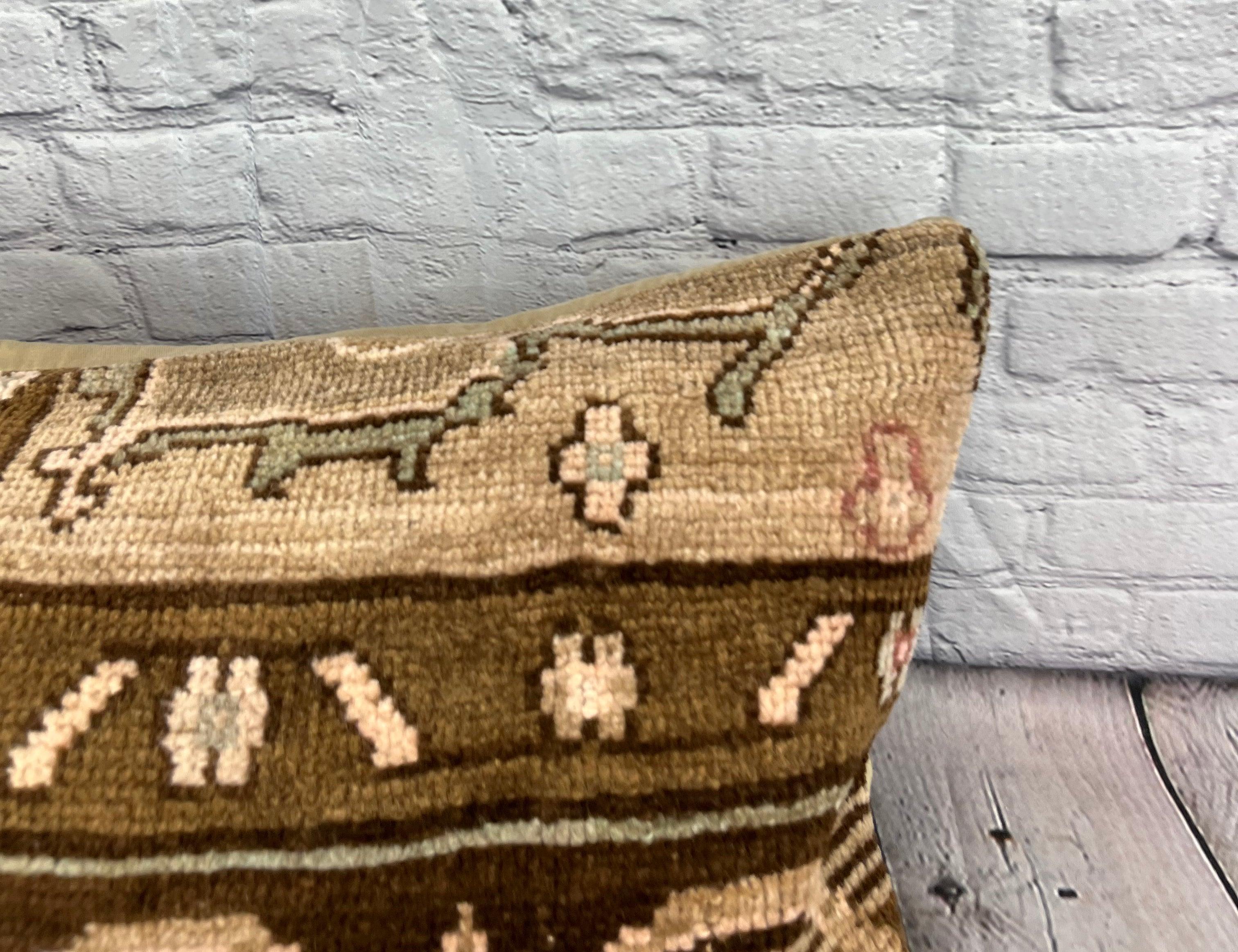 Annodato a mano 16 x 24 Cuscino Tappeto Istanbul Reverie Cuscino Turco Copricuscino #7694 in vendita