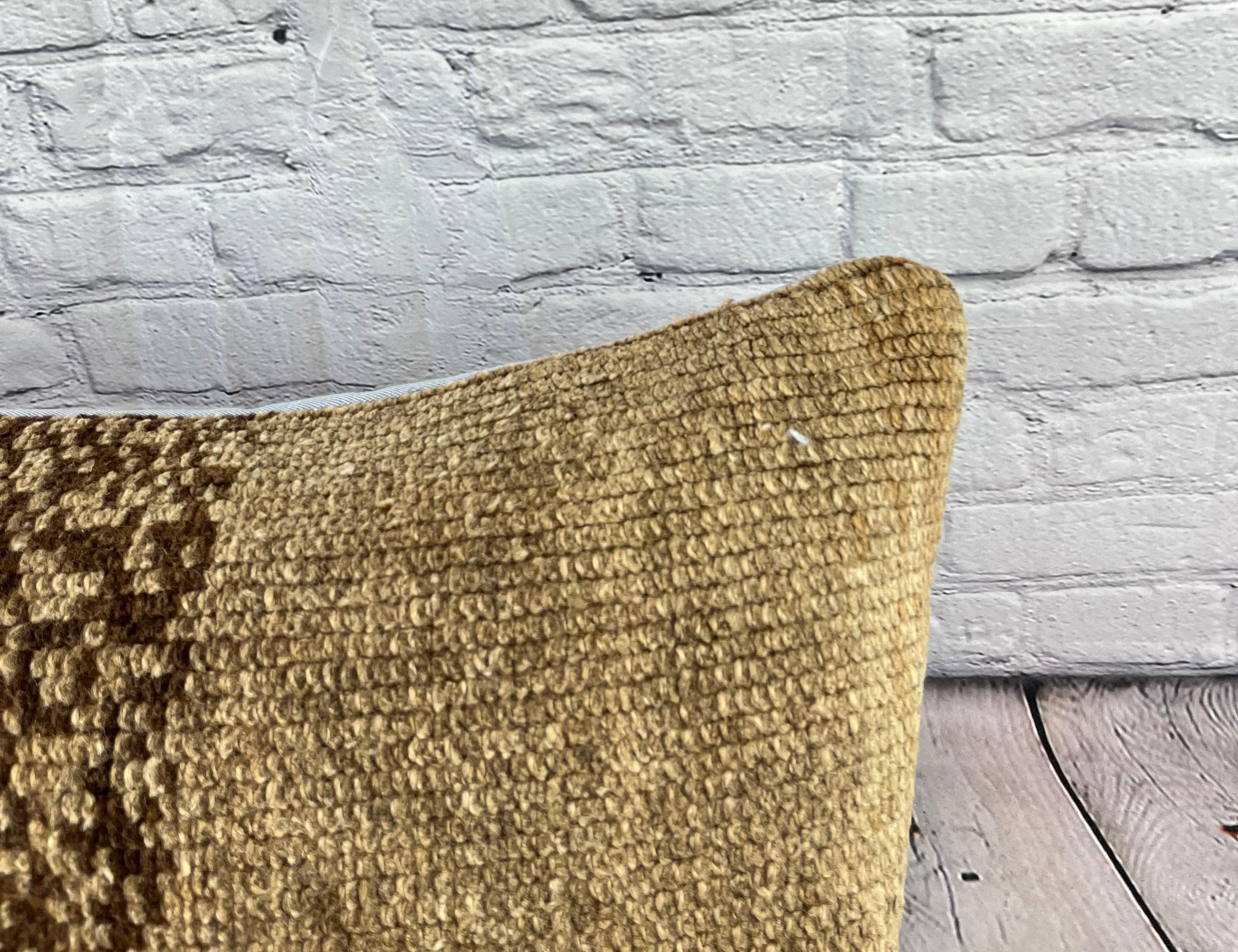 Annodato a mano 16 x 24 Cuscino Tappeto Ottomano Dreamscape Cuscino Turco Copricuscino #7417 in vendita