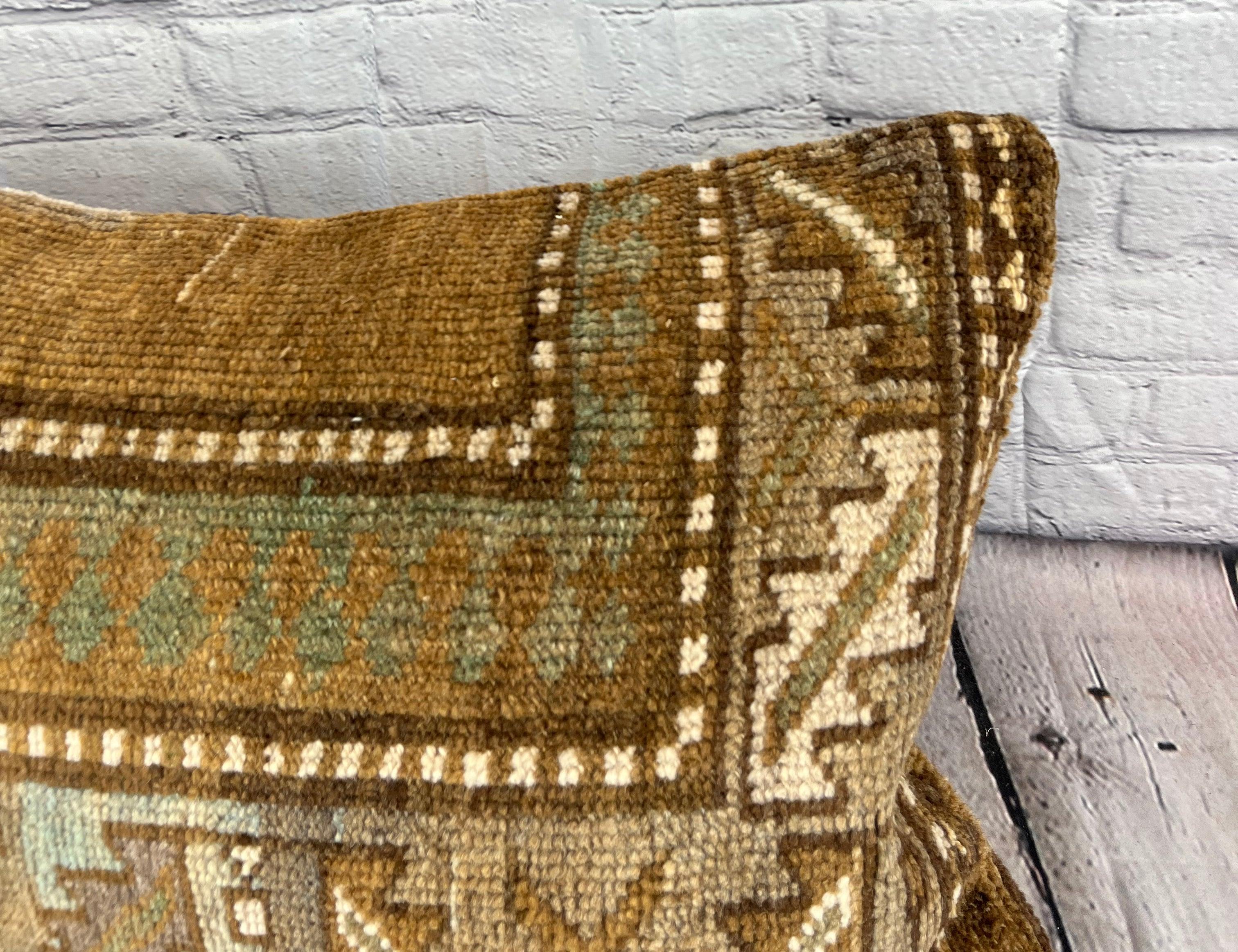 Annodato a mano 16 x 24 Cuscino Tappeto Ottomano Elysian Bliss Cuscino Turco Copricuscino #7685 in vendita