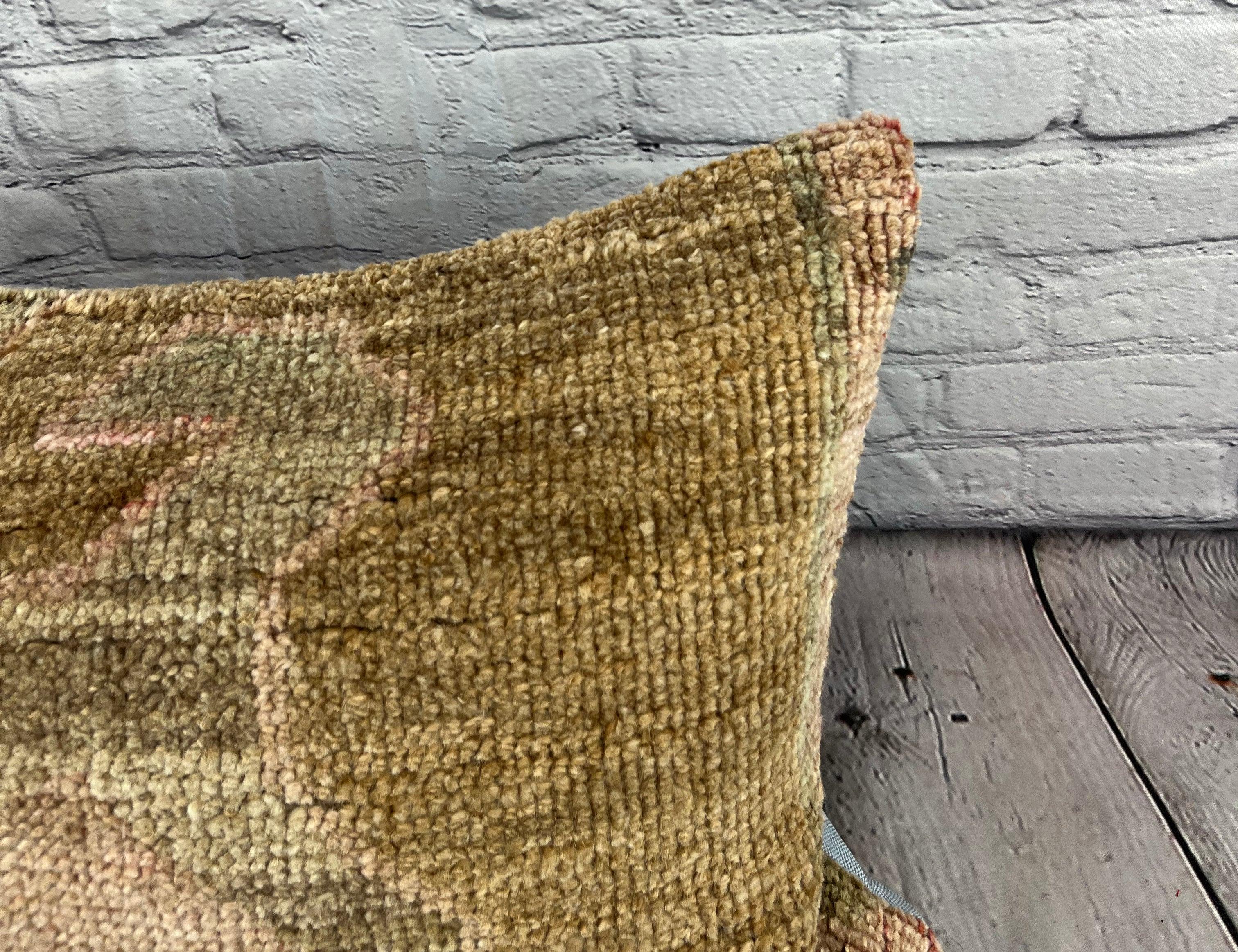 Annodato a mano 16 x 24 Cuscino Tappeto Ottomano Luminex Cuscino Turco Copricuscino #7421 in vendita
