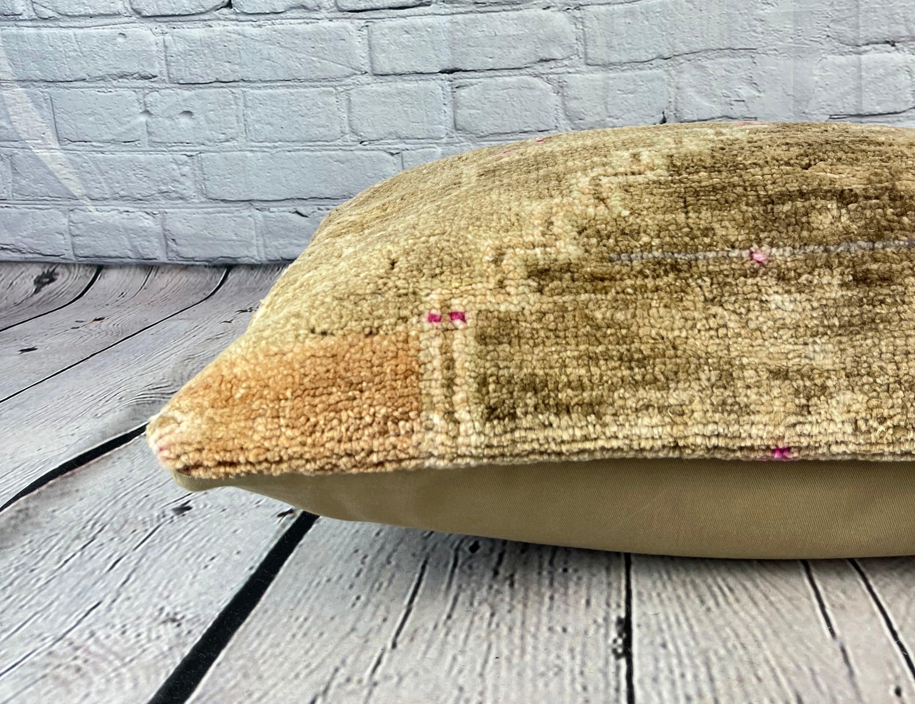 Noué à la main Coussin d'oreiller ottoman turc opale 16 x 24 #7710 en vente