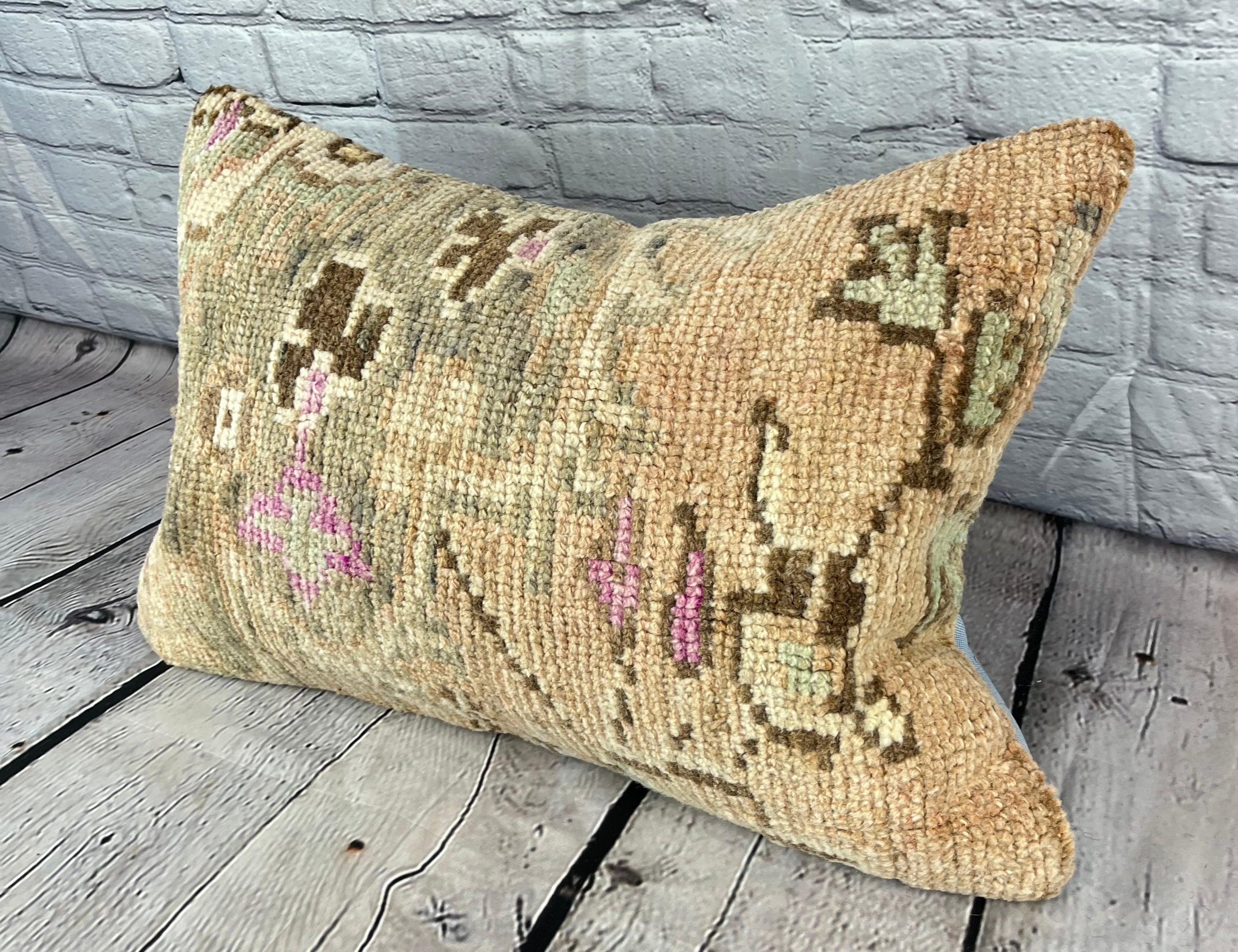 16 x 24 Rug Pillow Sapphire Dreamscape Turkish Pillow Cushion Cover #7431 Enhance your home decor with our Rug Pillow Turkish Rug Cushion. This exquisite pillow cover, meticulously handwoven, brings a touch of elegance and cultural heritage to any