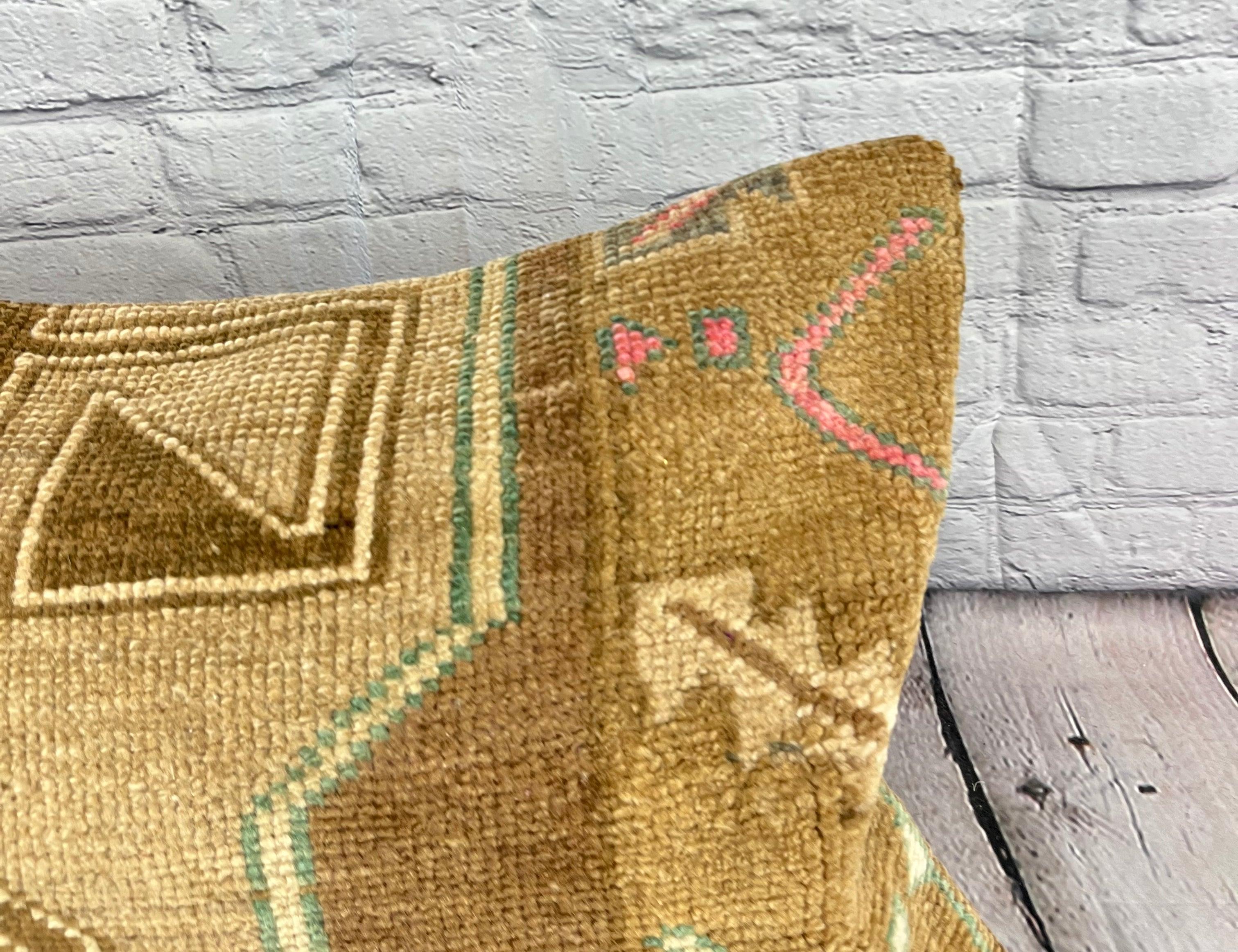 Annodato a mano 16 x 24 Cuscino Tappeto Topkapi Dreamland Cuscino Turco Copricuscino #7727 in vendita