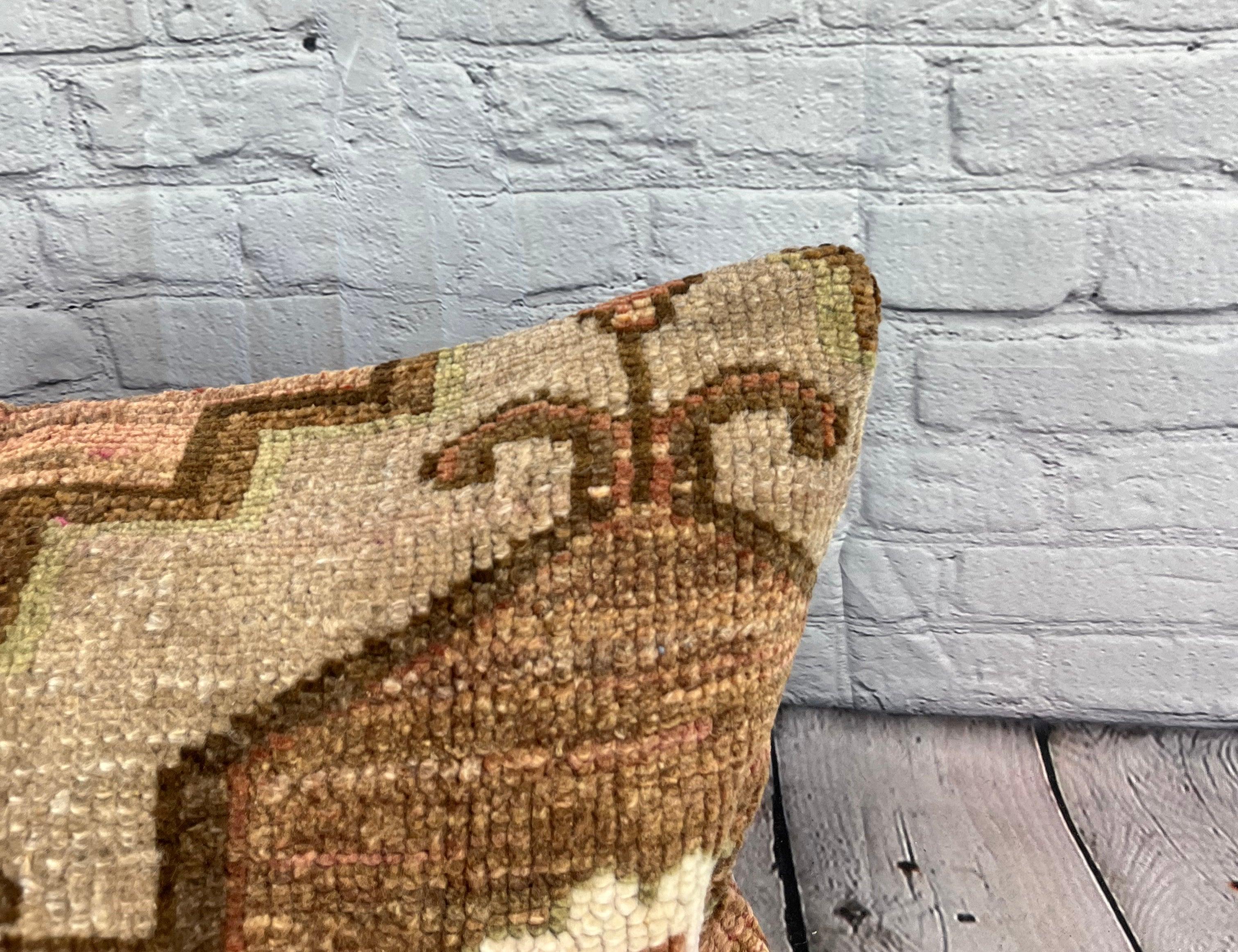 Annodato a mano 16 x 24 Cuscino Tappeto Turco Horizon Cuscino Turco Copricuscino #7424 in vendita