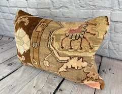16 x 24 Rug Pillow Turkish Shorescape Turkish Pillow Cushion Cover #7728
