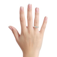 1.60 Carat 14 Karat Gold GIA Certified Emerald Diamond Three-Stone Ring