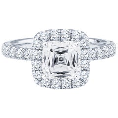 1.60 Karat Crisscut Cushion Diamond Ring:: GIA zertifiziert