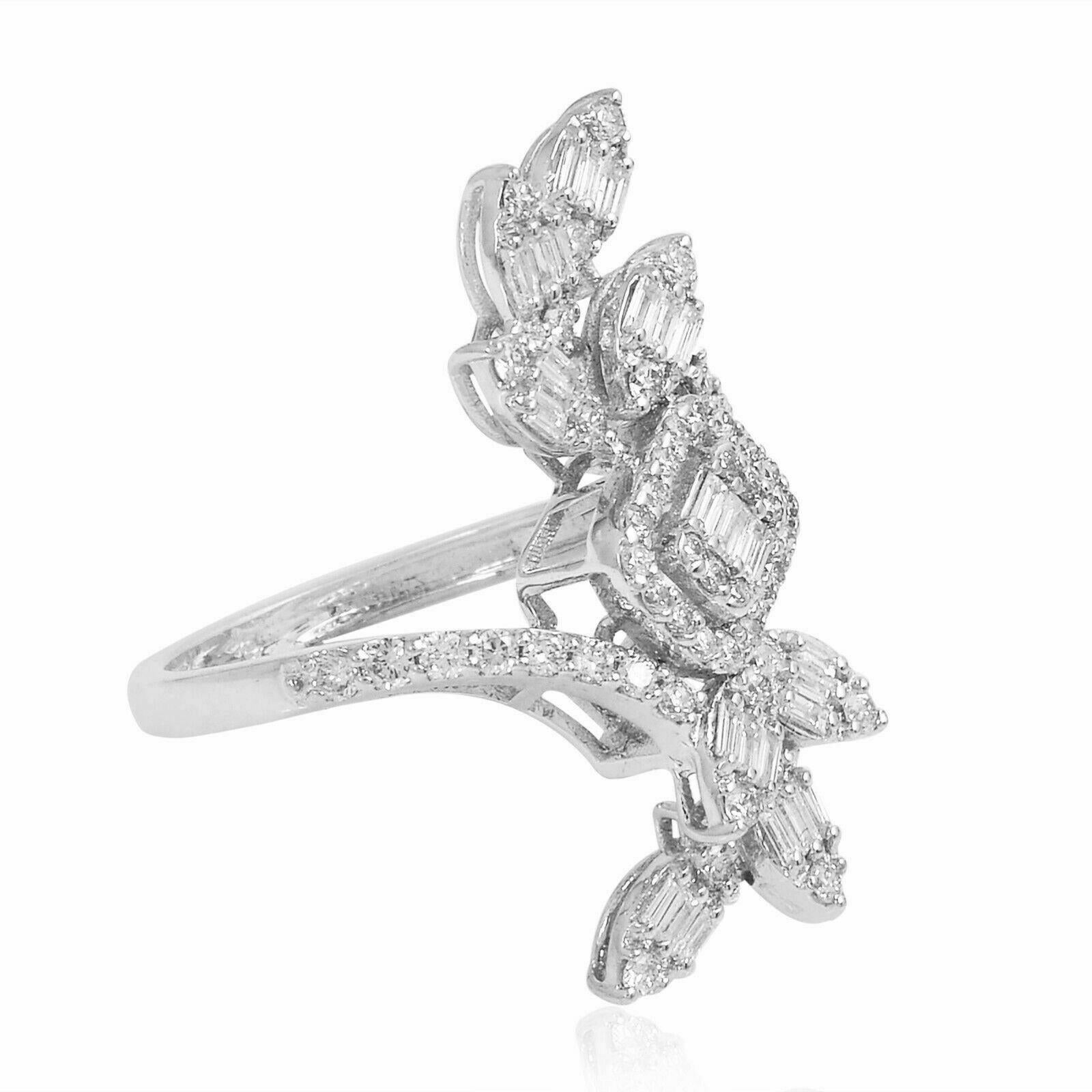 En vente :  Bague de fiançailles en or blanc 18 carats avec diamants de 1,60 carat 2