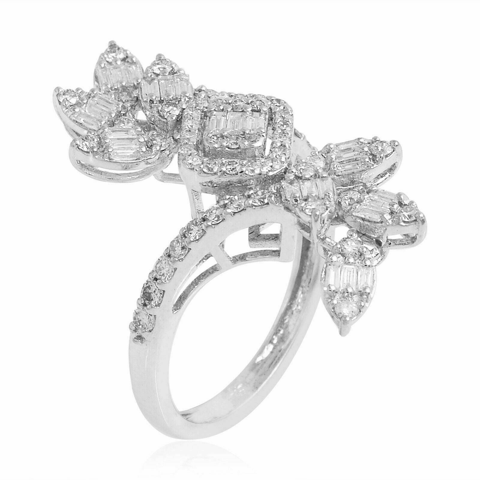 En vente :  Bague de fiançailles en or blanc 18 carats avec diamants de 1,60 carat 3