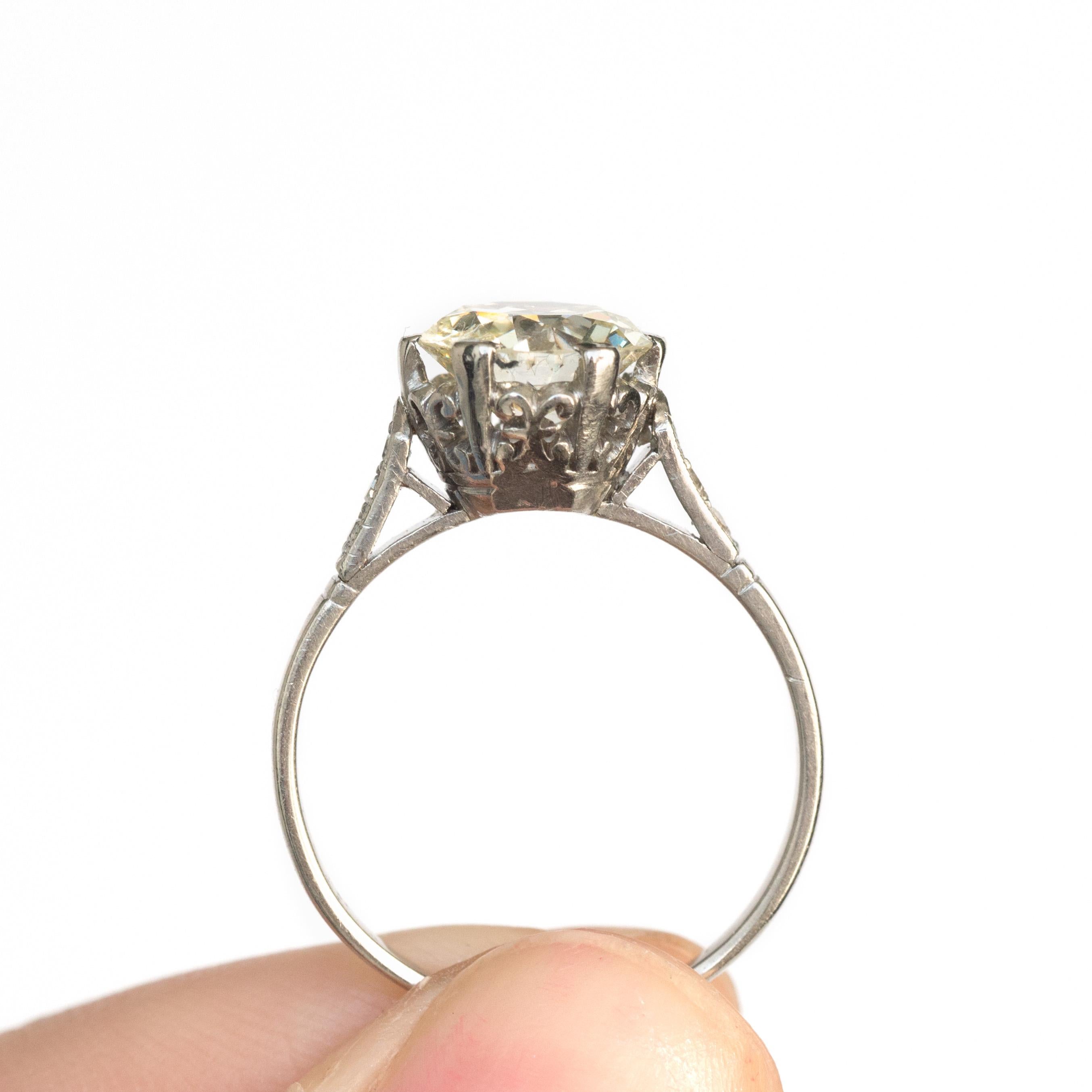 1.60 Carat Diamond Platinum Engagement Ring For Sale 1