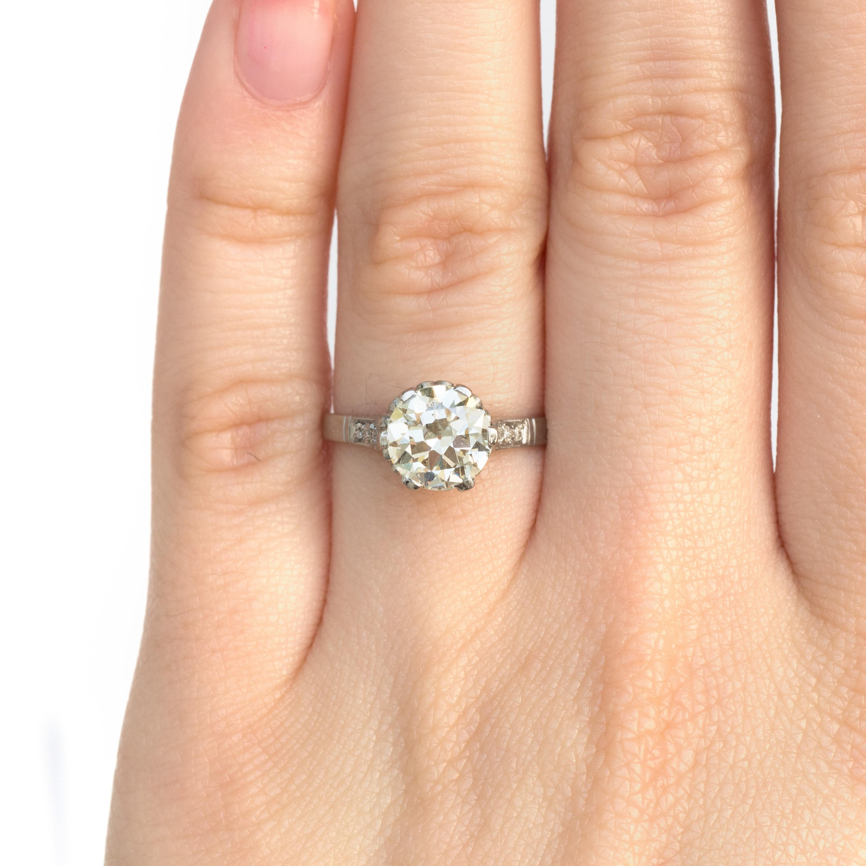 1.60 Carat Diamond Platinum Engagement Ring For Sale 2