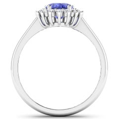14Kt Gold Tanzanite & Diamond Engagement Ring, 1.80ctw