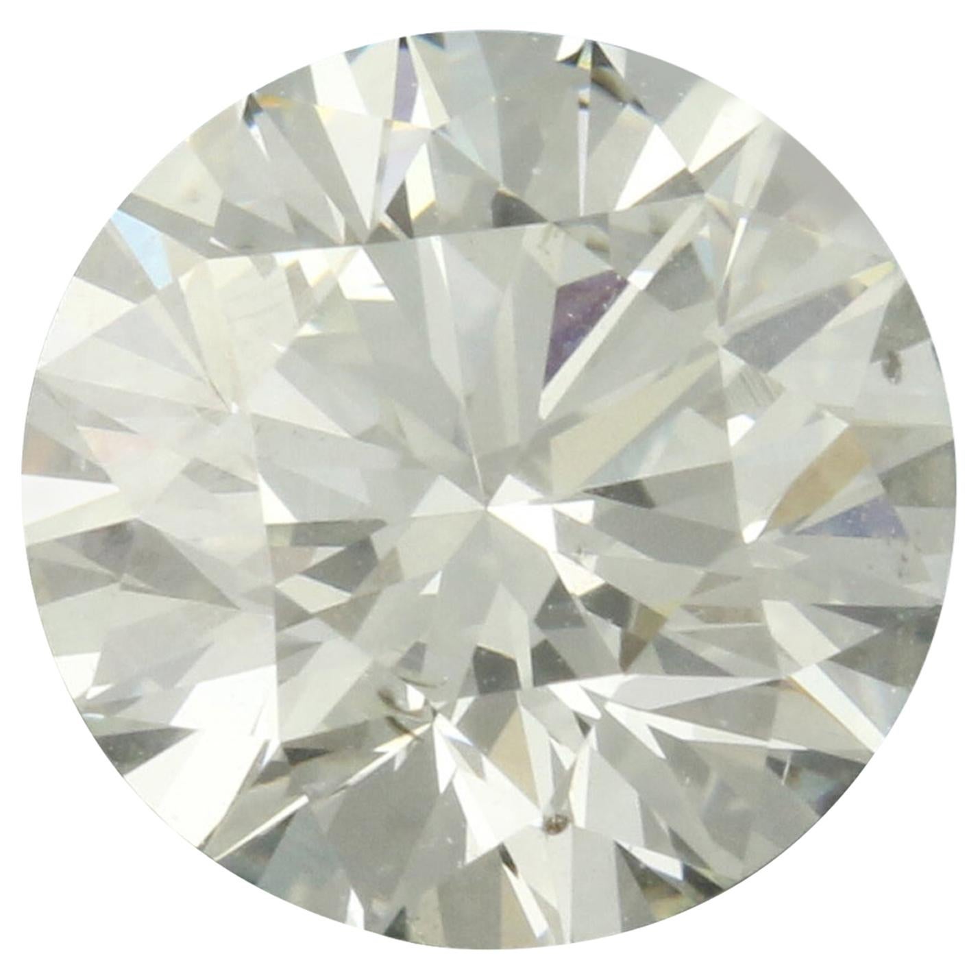 1.60 Carat Loose Diamond, Round Brilliant Cut GIA Graded SI2 I Solitaire