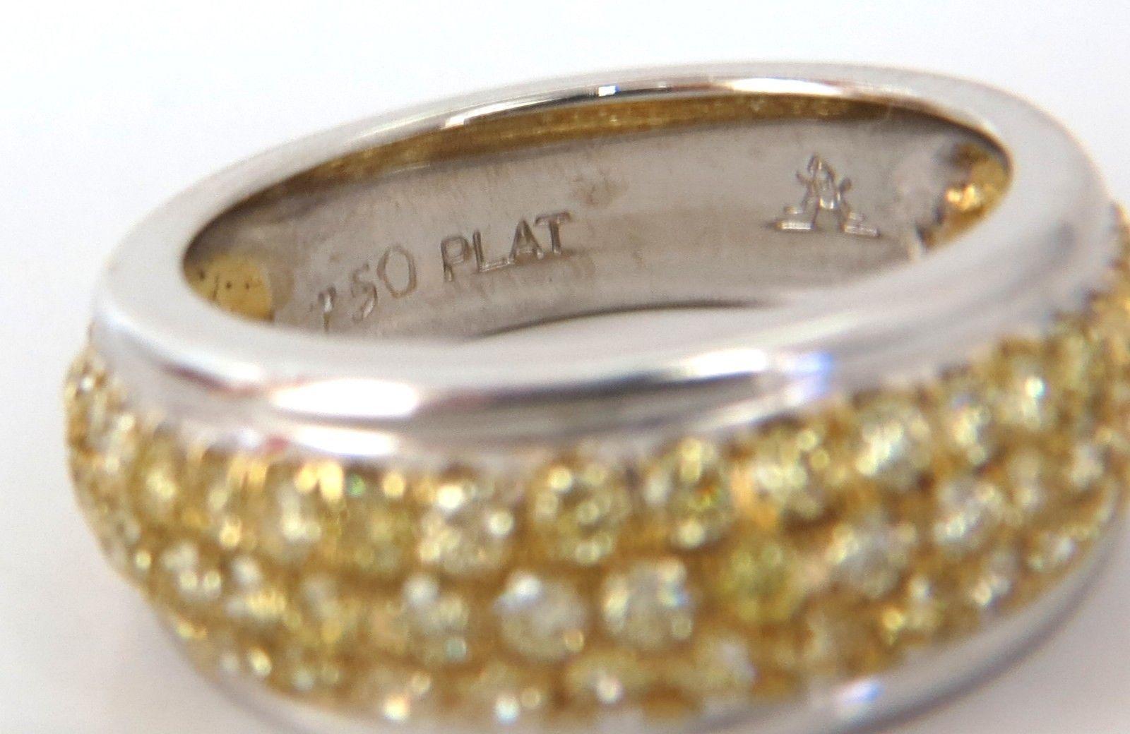 1.60 Carat Natural Fancy Yellow Diamonds Ring 18 Karat For Sale 3