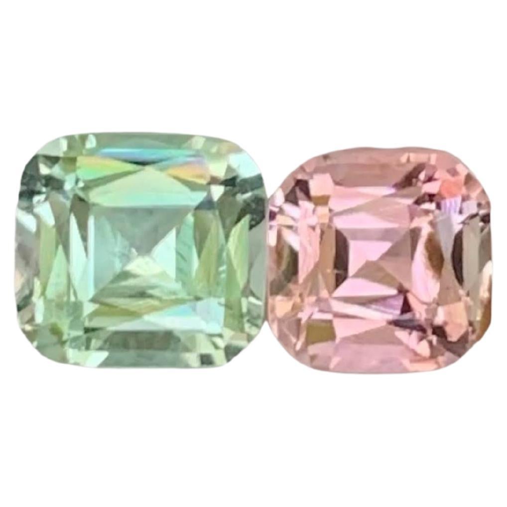 1.60 Carat Natural Loose 2 Piece Tourmaline Cushion Cut Afghani Gemtones