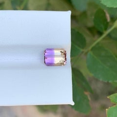 1.60 Carat Natural Loose Bi Color Ametrine Stone Ring Size Brazilian Gemstone