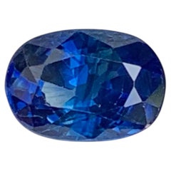 1.60 Carati di Zaffiro Blu Naturale Sciolto Taglio Ovale Gemma dello Sri Lanka