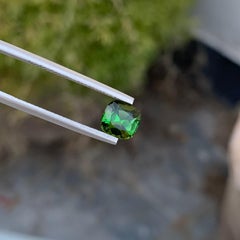 1.60 Carat Natural Loose Green Tourmaline Cushion Shape Gem From Afghanistan