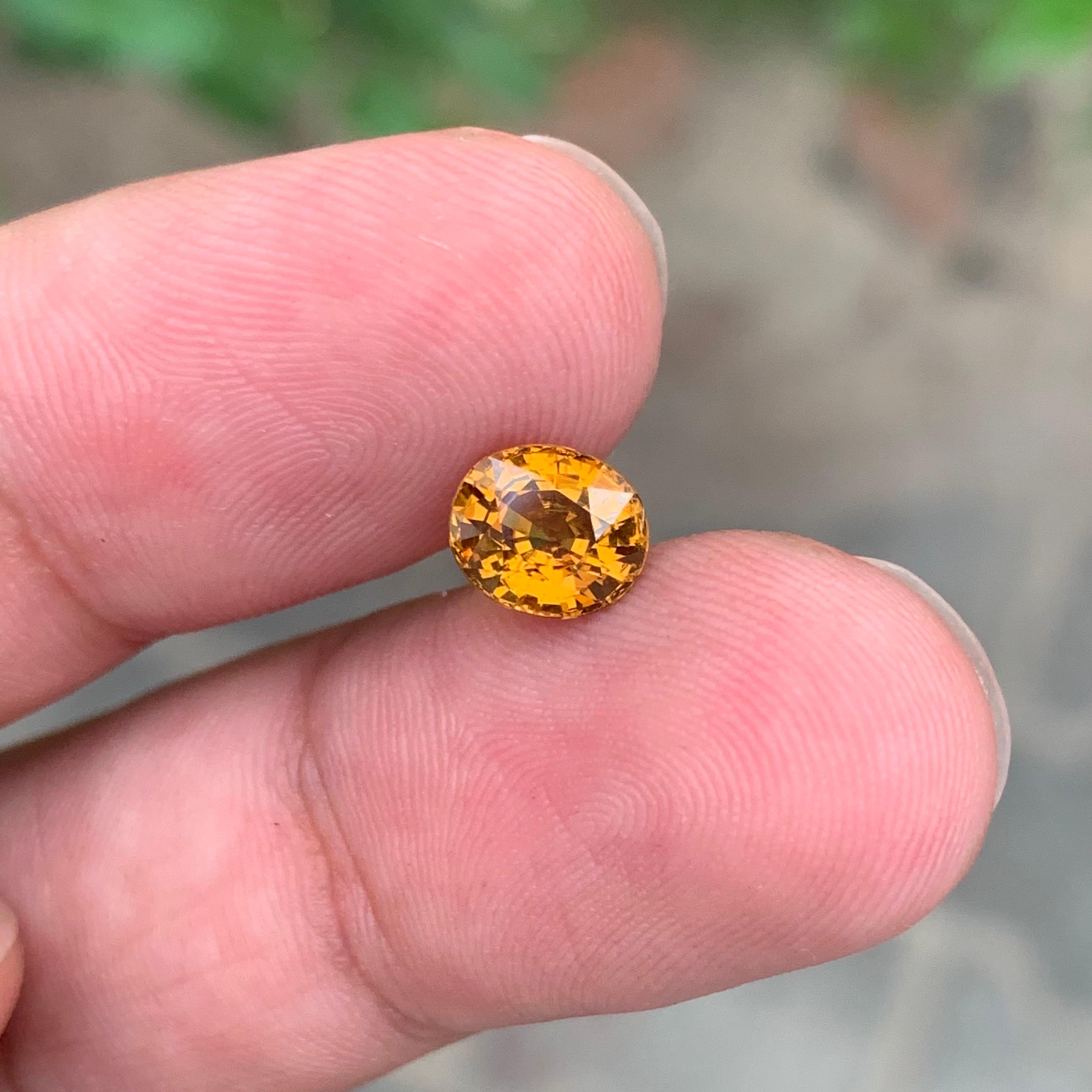 Gema natural suelta de granate de Malí de 1.60 quilates y forma ovalada en venta 4