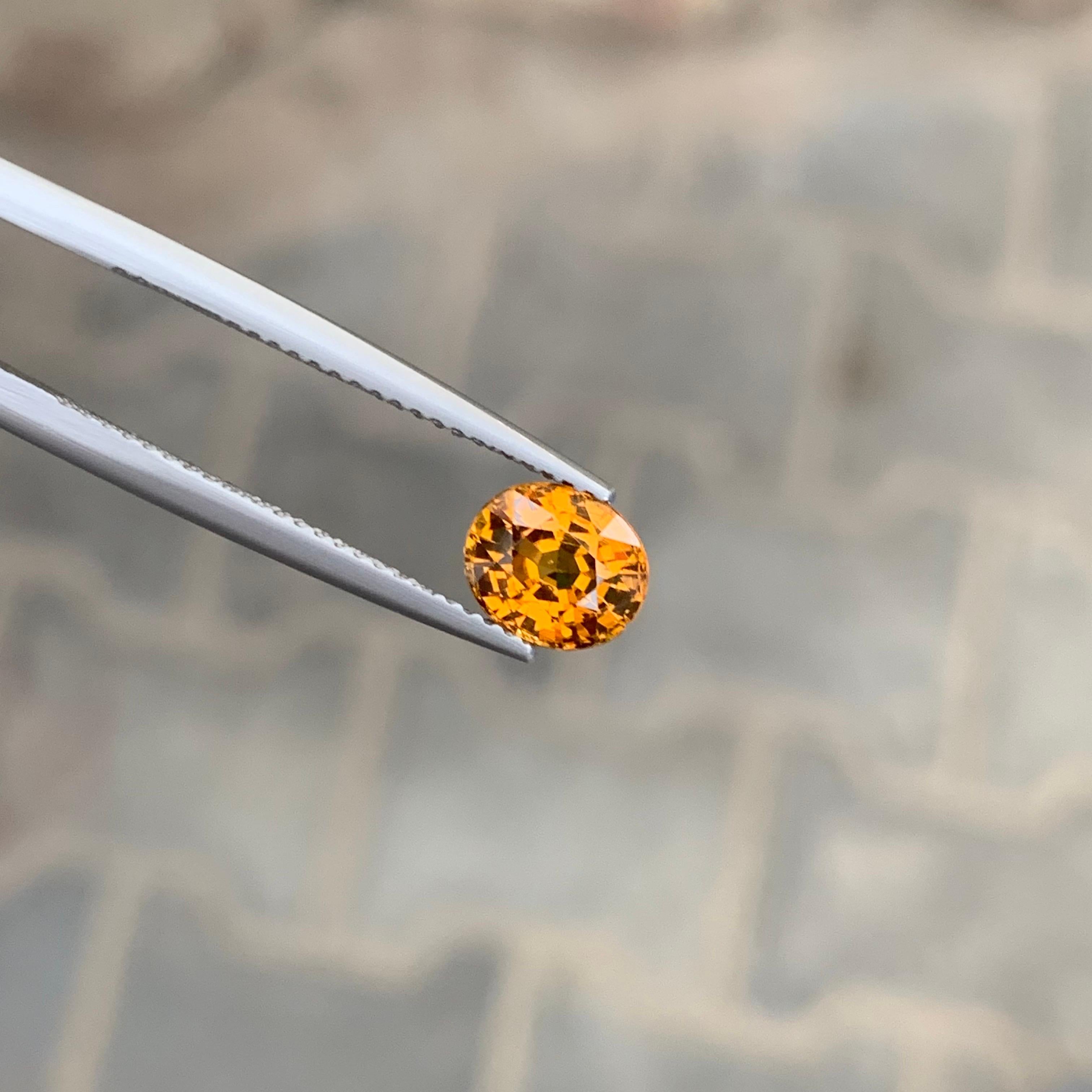 Gema natural suelta de granate de Malí de 1.60 quilates y forma ovalada en venta 7