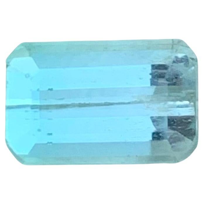 1.60 Carat Natural Loose Mint Green Tourmaline Emerald Shape Gemstone