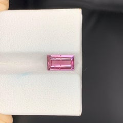 1.60 Carat Natural Loose Pink Spinel Stone Baguette Cut Afghan Gemstone