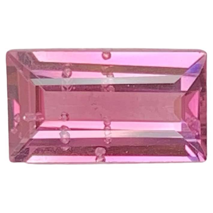 1.60 Carat Natural Loose Pink Spinel Stone Baguette Cut Afghan Gemstone For Sale