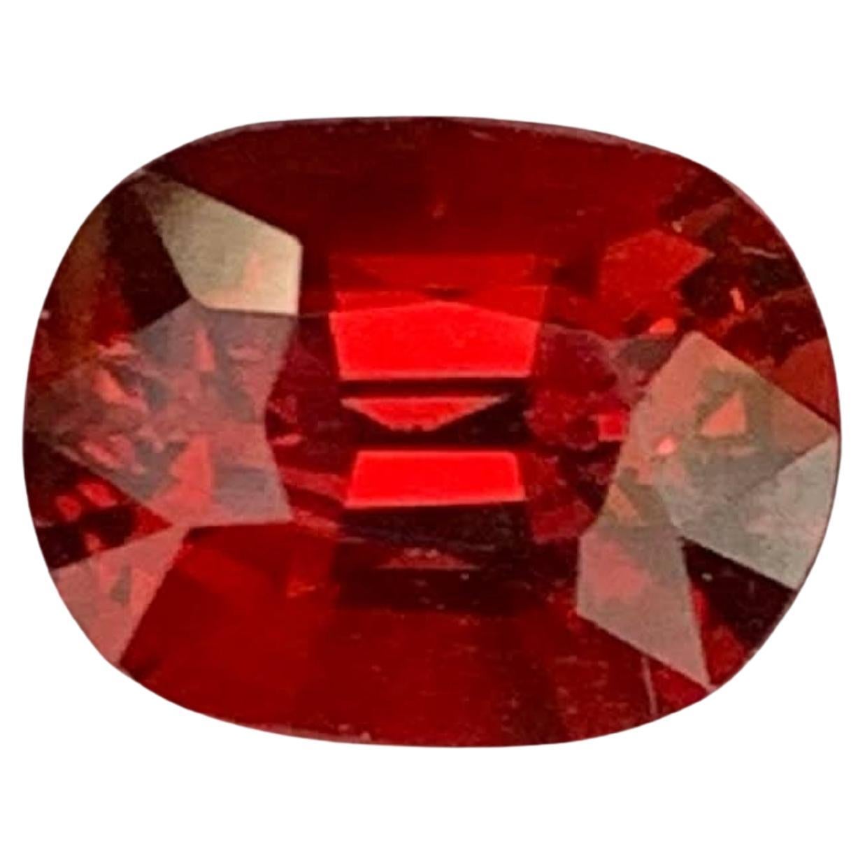 1.60 Carat Natural Loose Red Spinel Stone Cushion Cut Burmese Gemstone