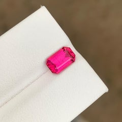 1.60 Carat Natural Loose Rubellite Tourmaline Emerald Shape Gemstone